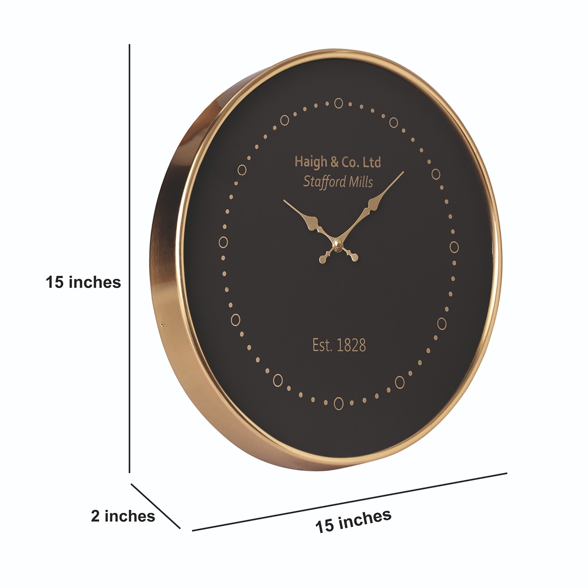 Eclipse Shine Gold wall clock thumbnail 4