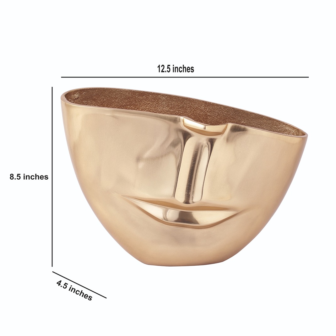 The Amused Gold Face Vase thumbnail 2