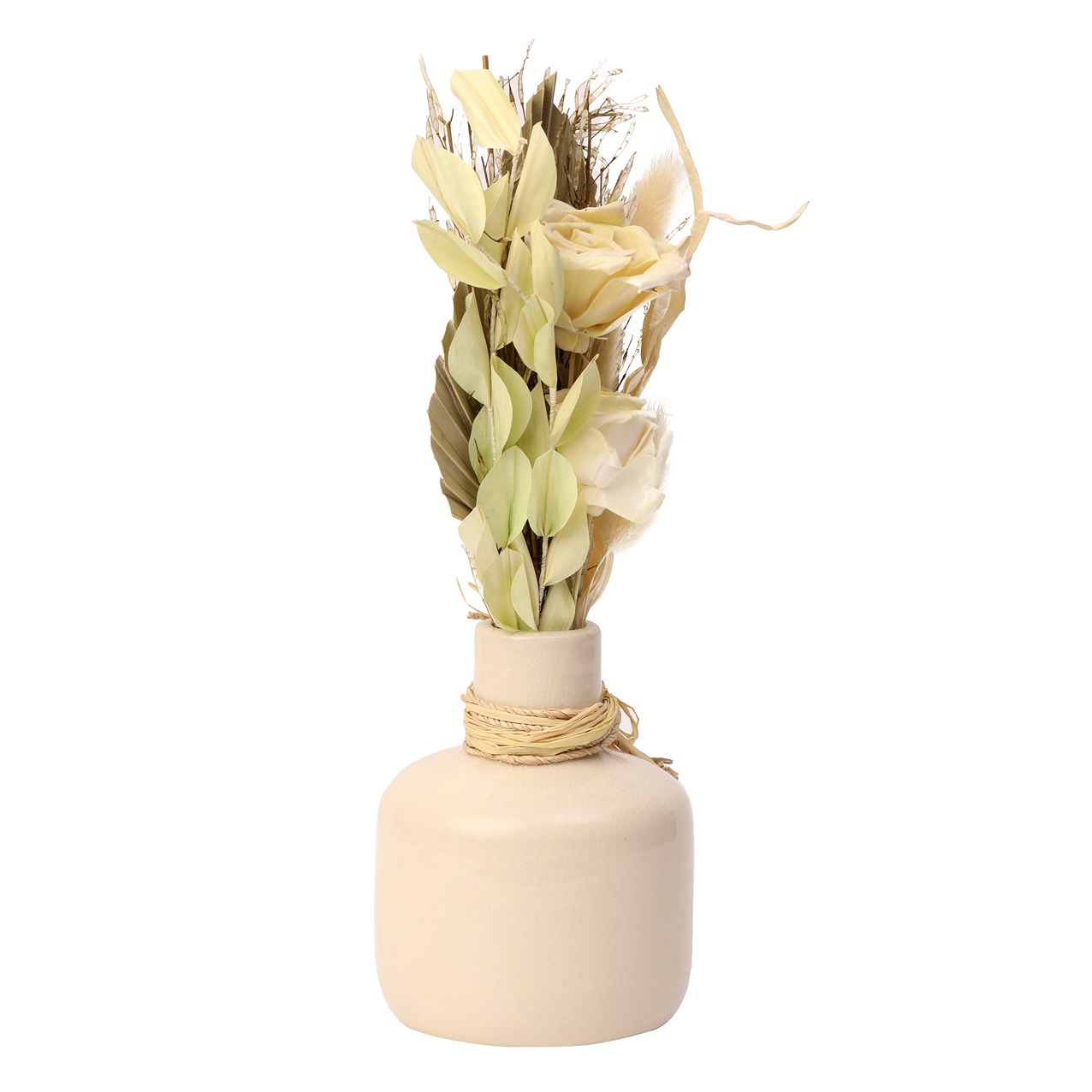Lea Dried Yellow Delight Flowers & Small Vase thumbnail 4