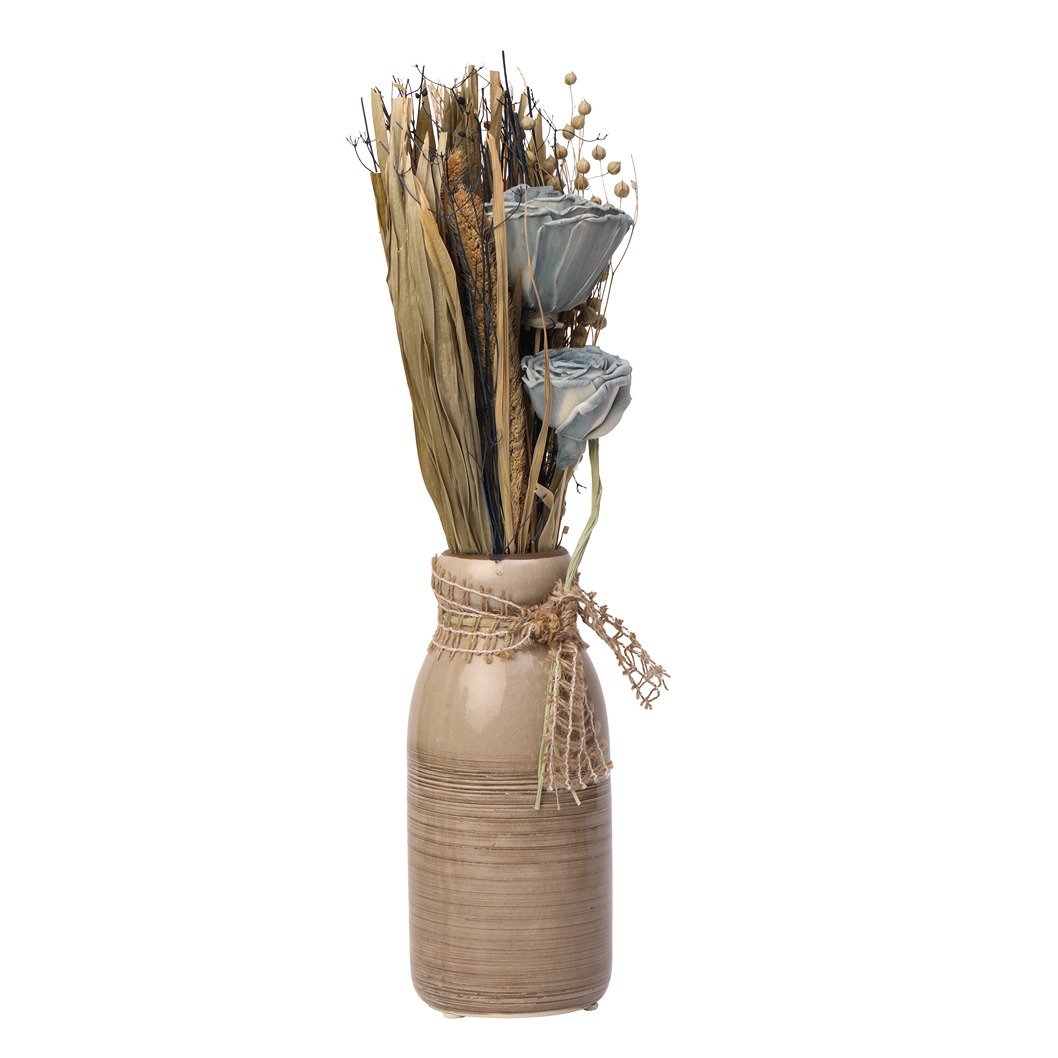 Lea Dried Ocean Blue Flowers & Big Vase thumbnail 4