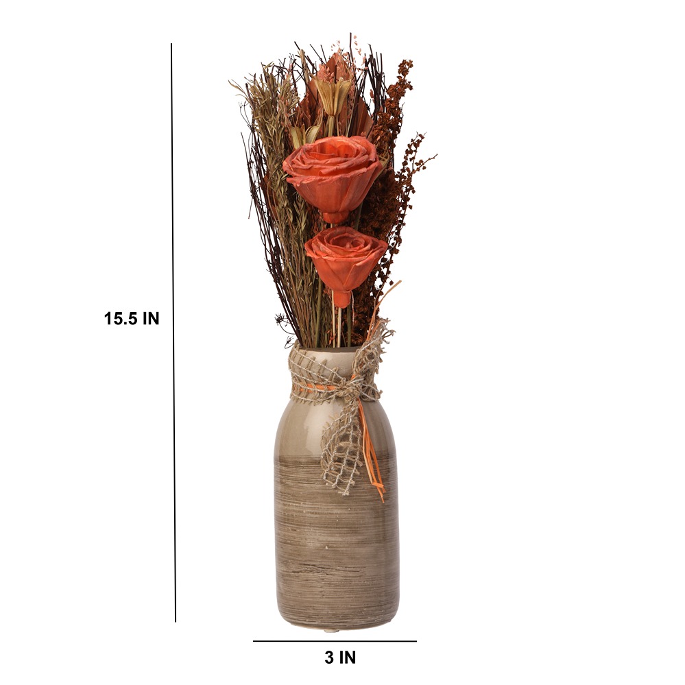 Lea Dried Sunset Flowers & Big Vase thumbnail 3