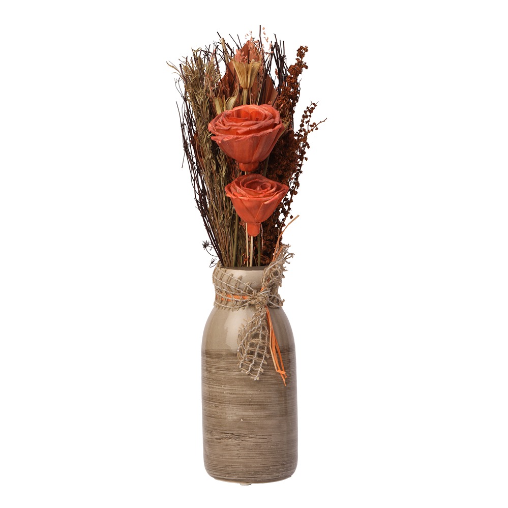 Lea Dried Sunset Flowers & Big Vase - alternate view
