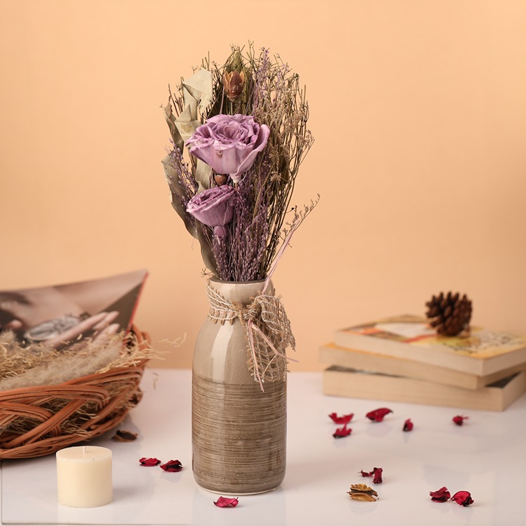Lea Dried Lavender Flowers & Big Vase