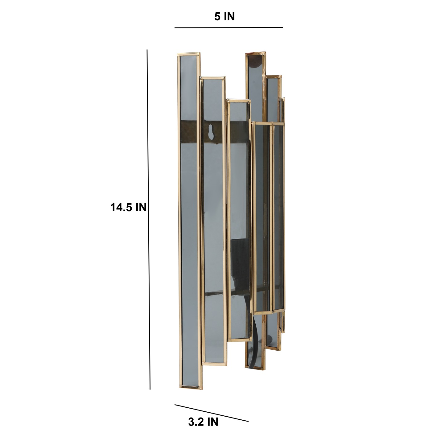 Arc De Luxe Black Wall Lamp with Black Glass thumbnail 4