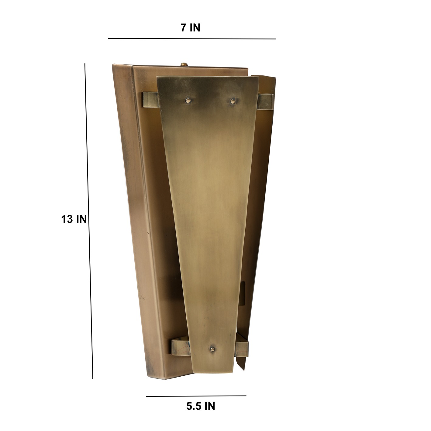 Tri-Angular Antique Brass
 Wall Lamp thumbnail 3