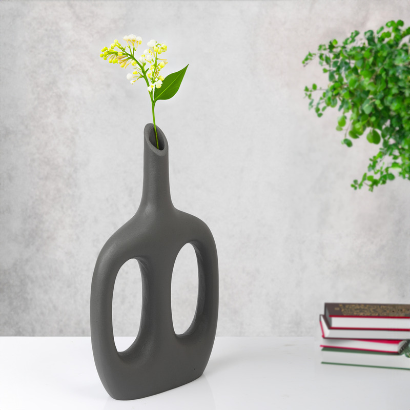 Otilia Grey Textured Vase