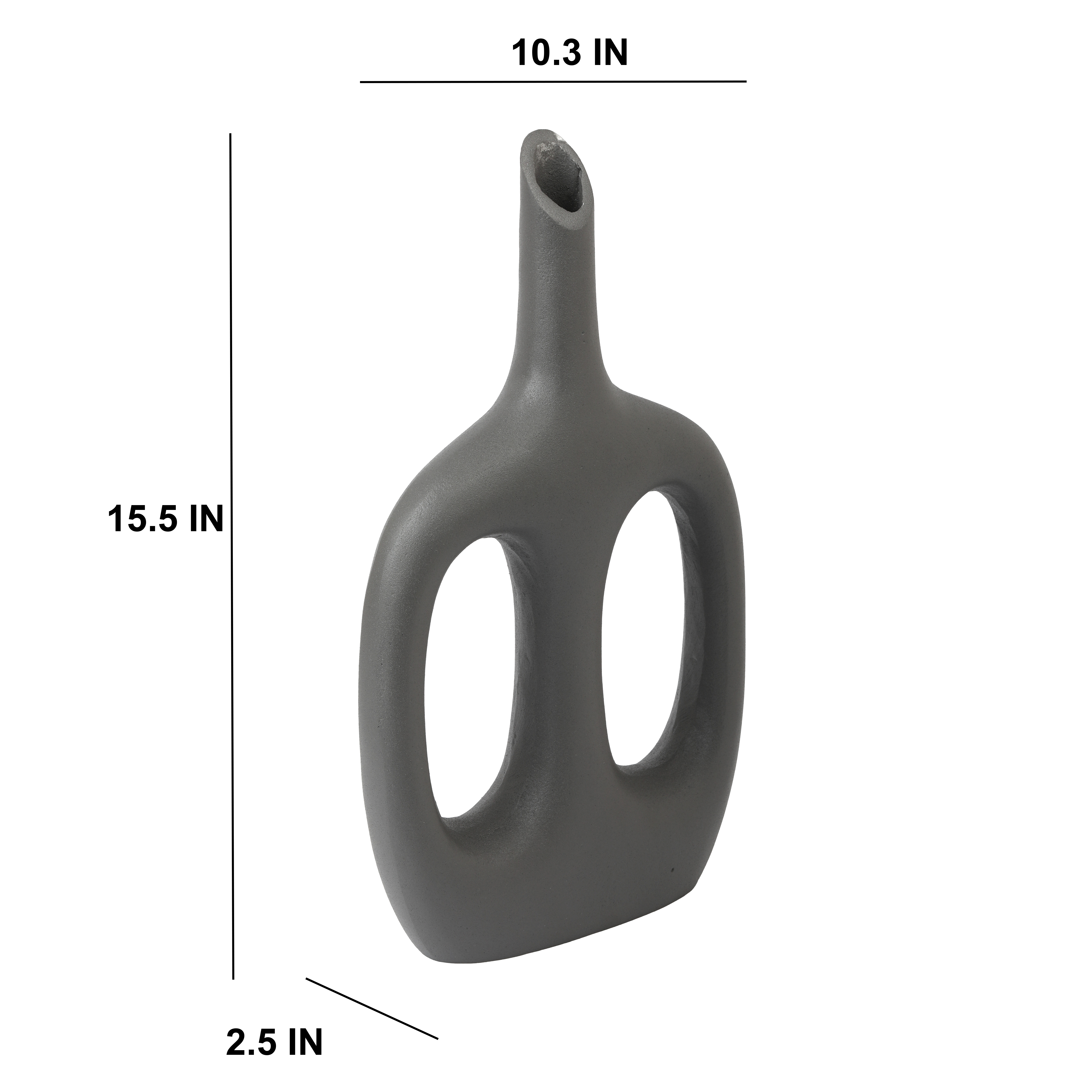 Otilia Grey Textured Vase - alternate view
