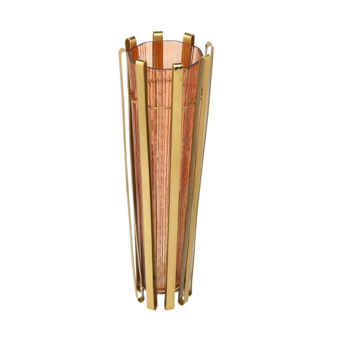 Allure  Radiant Metal Hue Vase Amber thumbnail 2