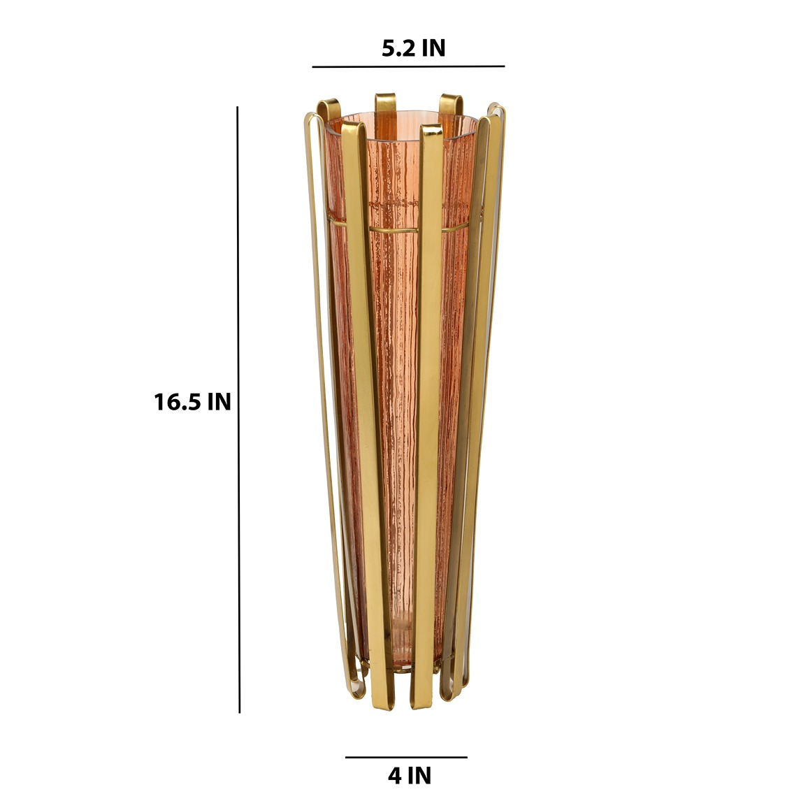 Allure  Radiant Metal Hue Vase Amber thumbnail 4