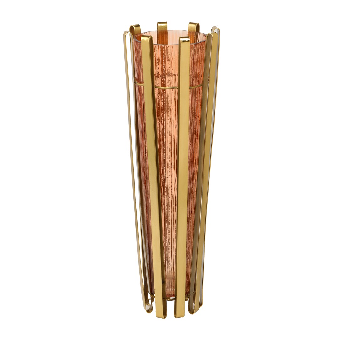 Allure  Radiant Metal Hue Vase Amber thumbnail 3
