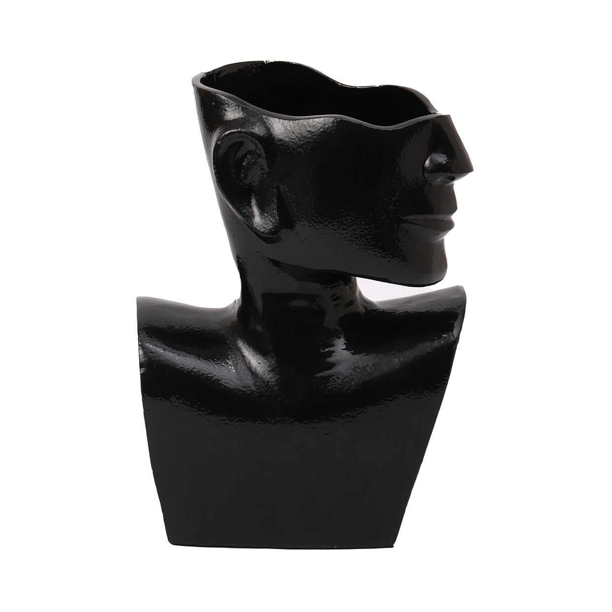 Visionary Face Concrete Planter - alternate view