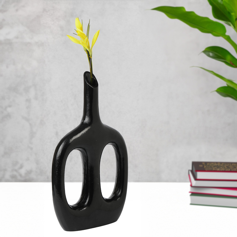 Otilia Glossy Black Vase