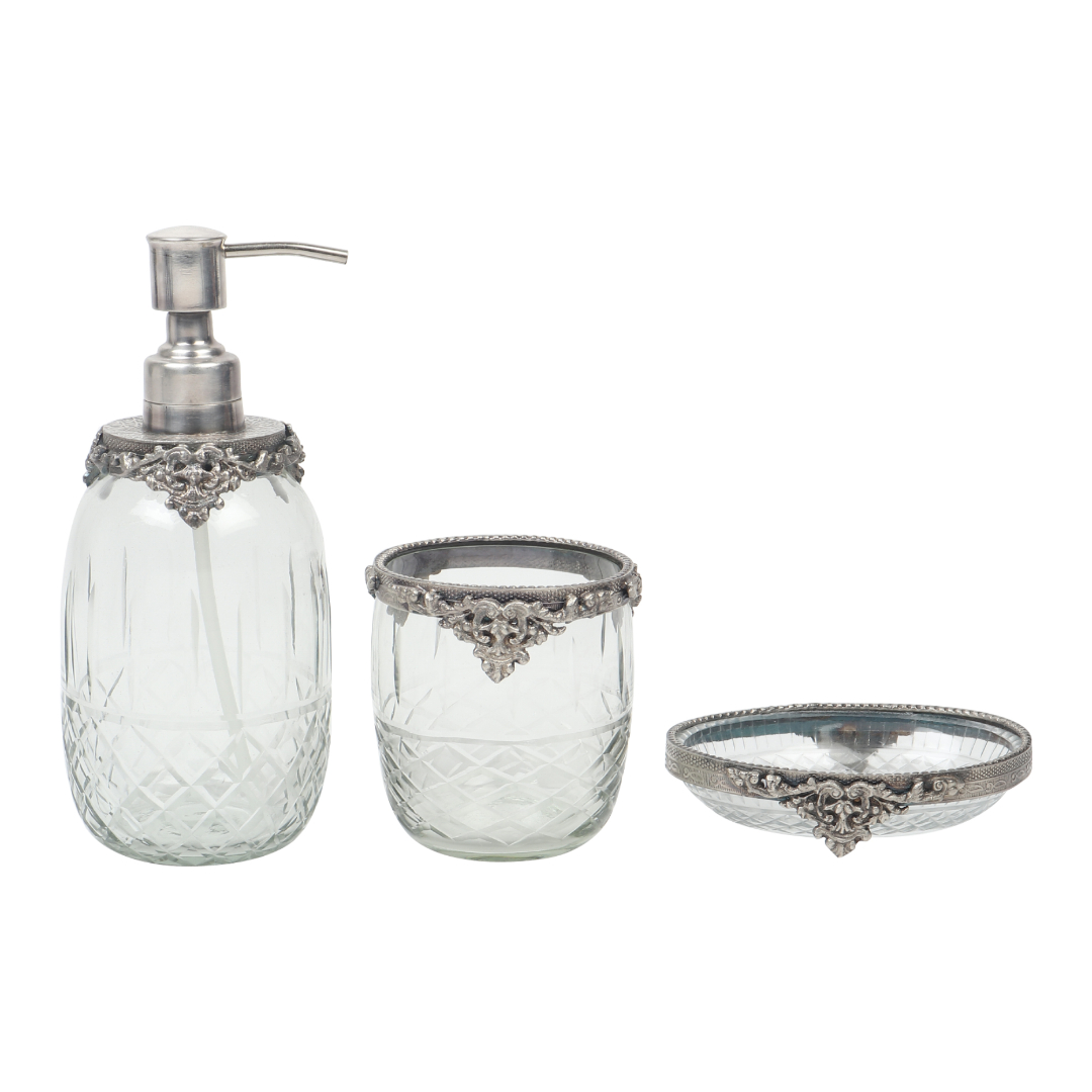 Regal Brass Accents Bathroom Set in Antique Silver Finish thumbnail 3