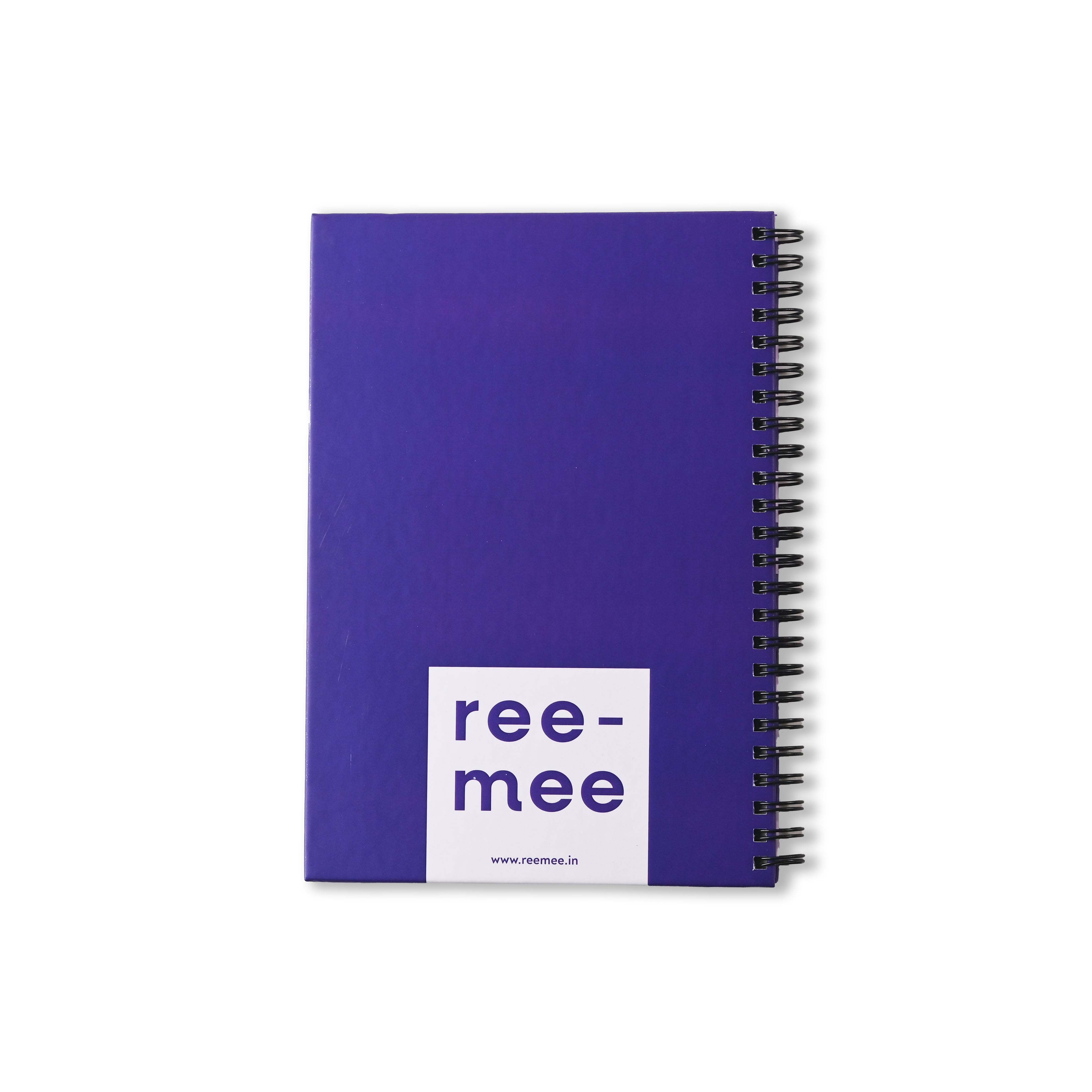 A5 Hard Bound Spiral Journal - Small Purple Pixels - alternate view