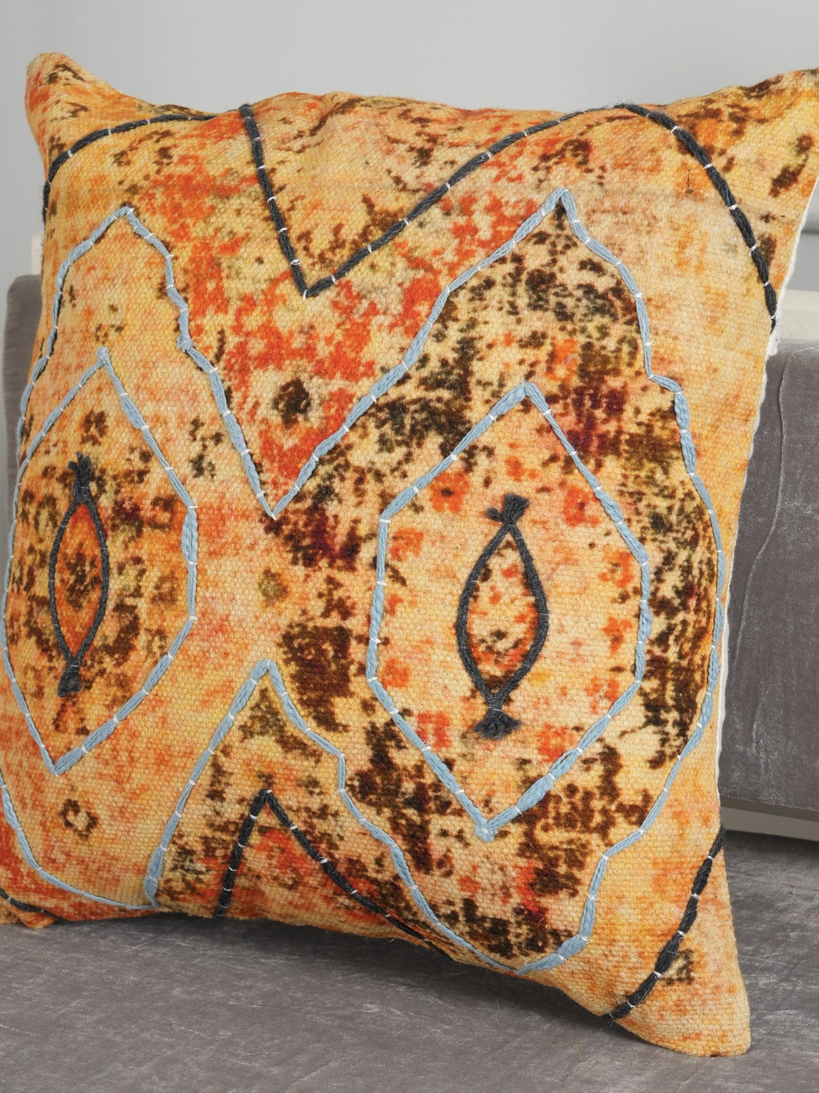 Blissful Boho Embroidered Cushion Cover thumbnail 1