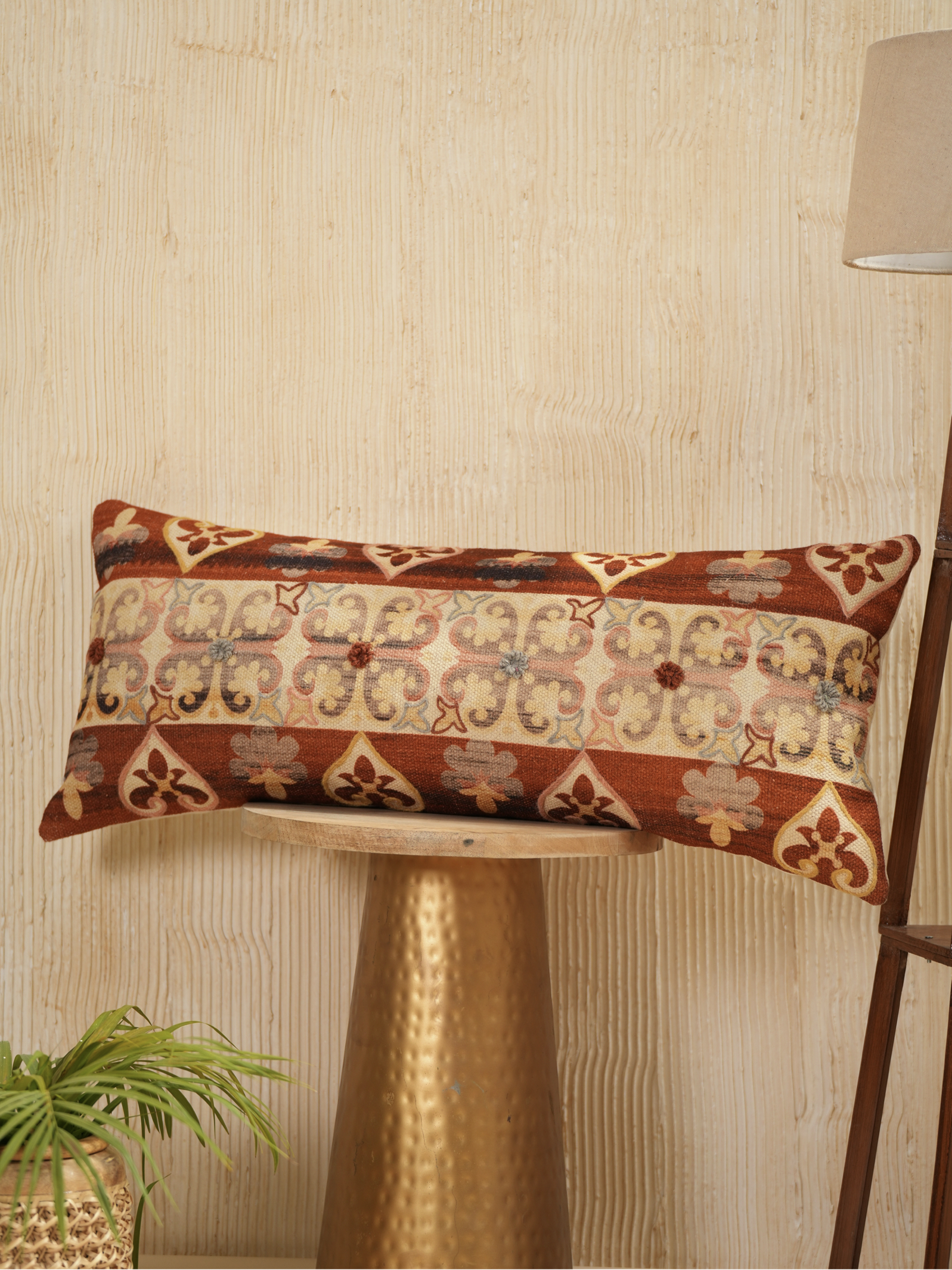 Botanical Breeze Embroidered Pillow Cover - alternate view