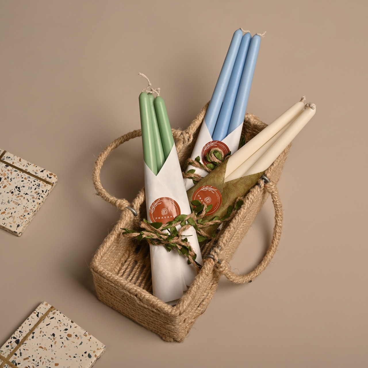 Tall Taper Candle | Unscented Soy wax | Set of 3 | 10 inch