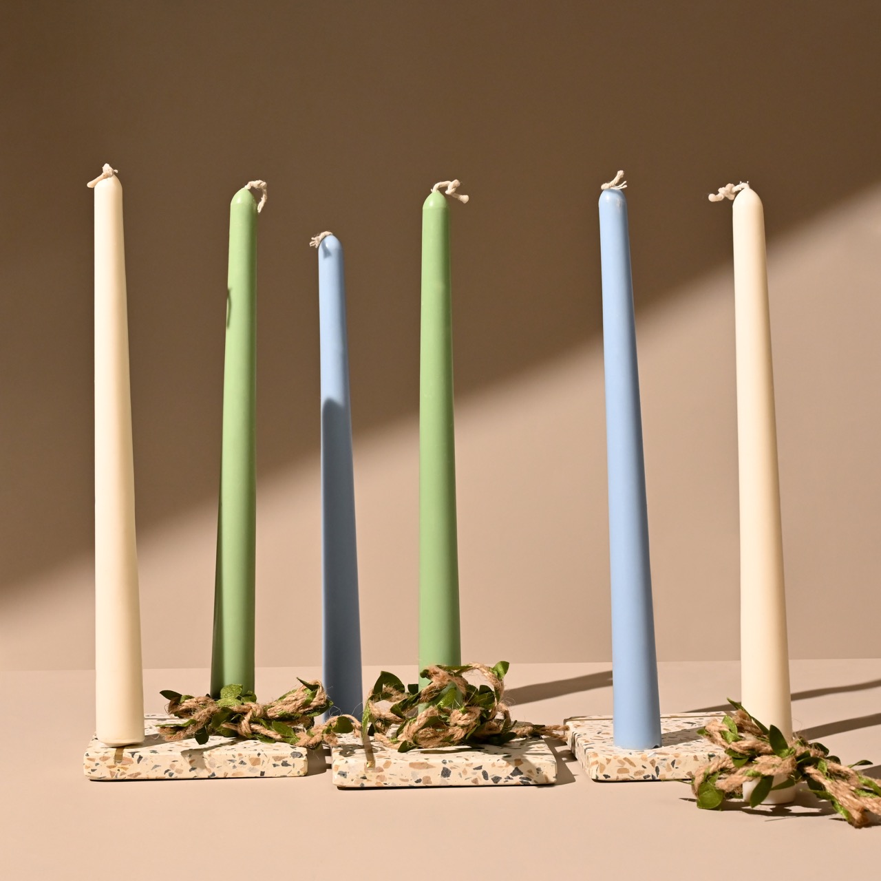 Tall Taper Candle | Unscented Soy wax | Set of 3 | 10 inch - alternate view