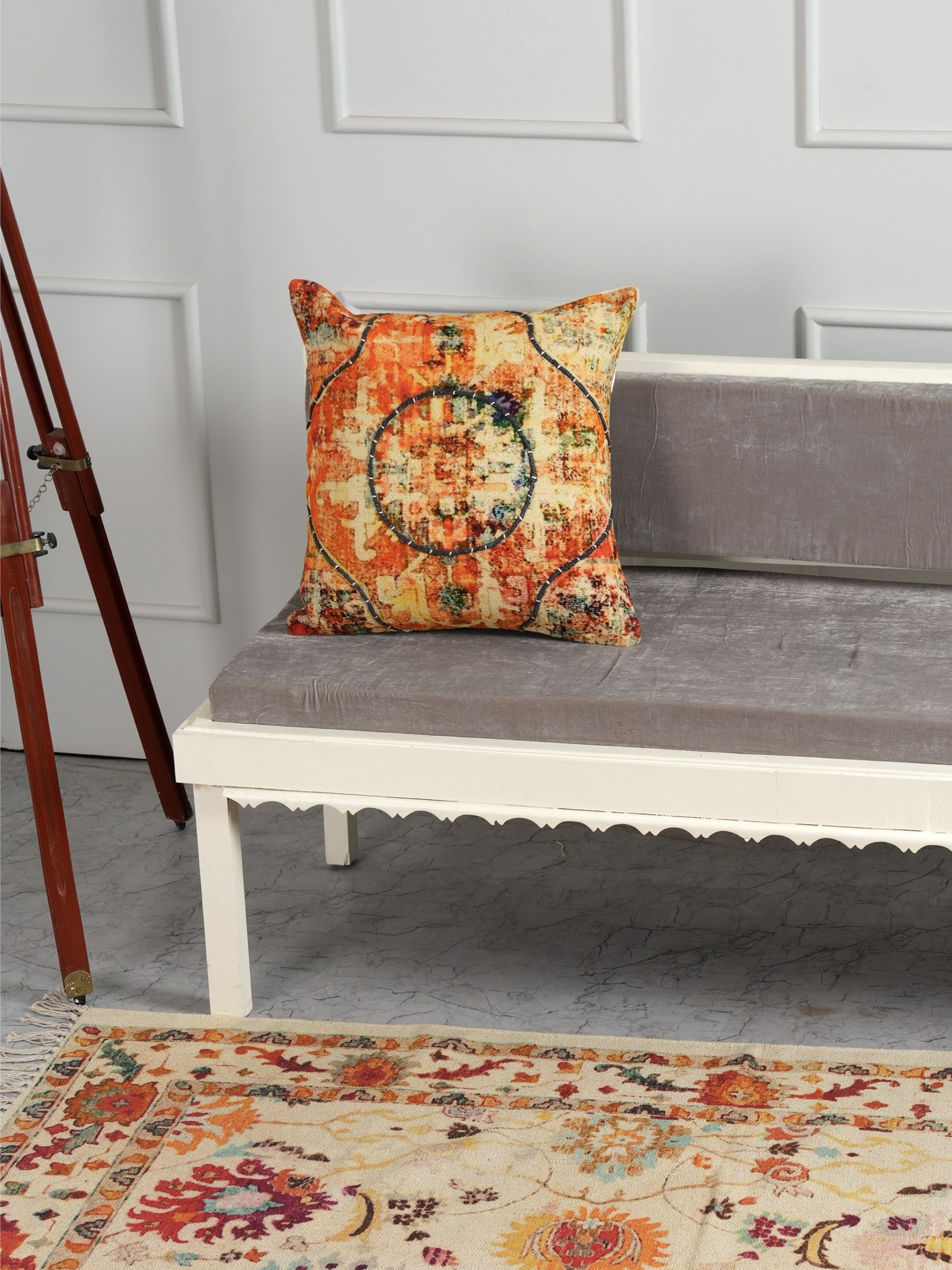 Colourscape Embroidered Cushion Cover thumbnail 1