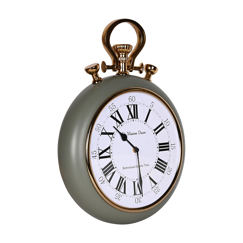 Sullivan - Green & Gold Wall Clock - alternate view