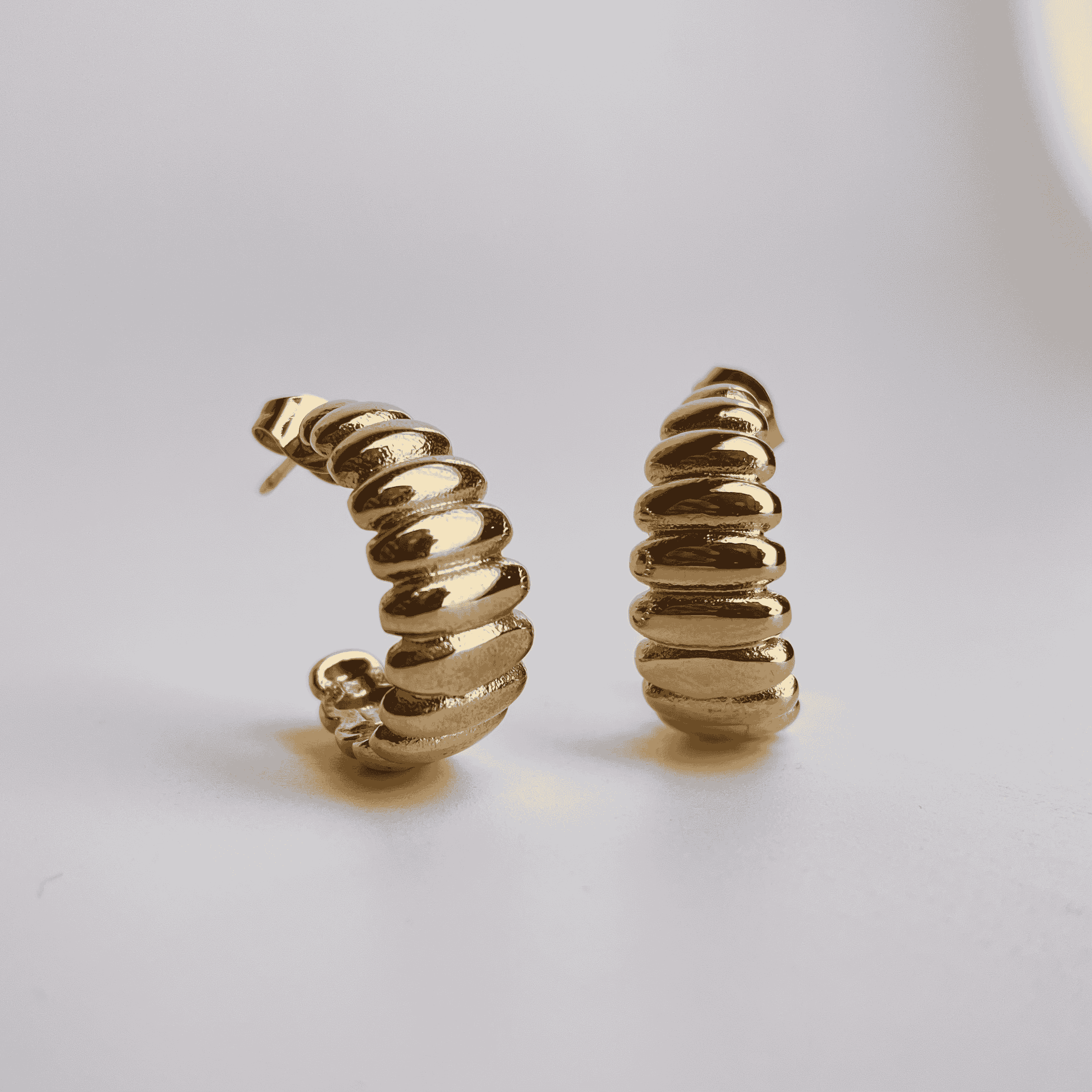 Golden Gyre Earrings - alternate view