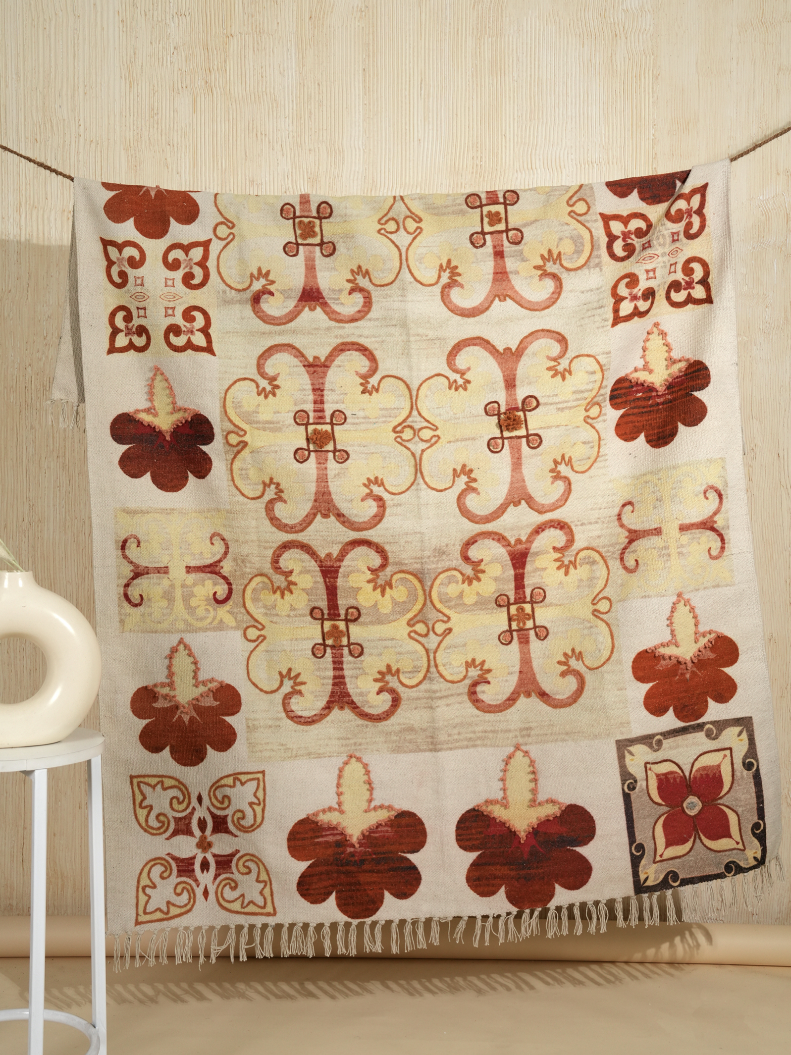 Harmony Hues Embroidered Rug thumbnail 1