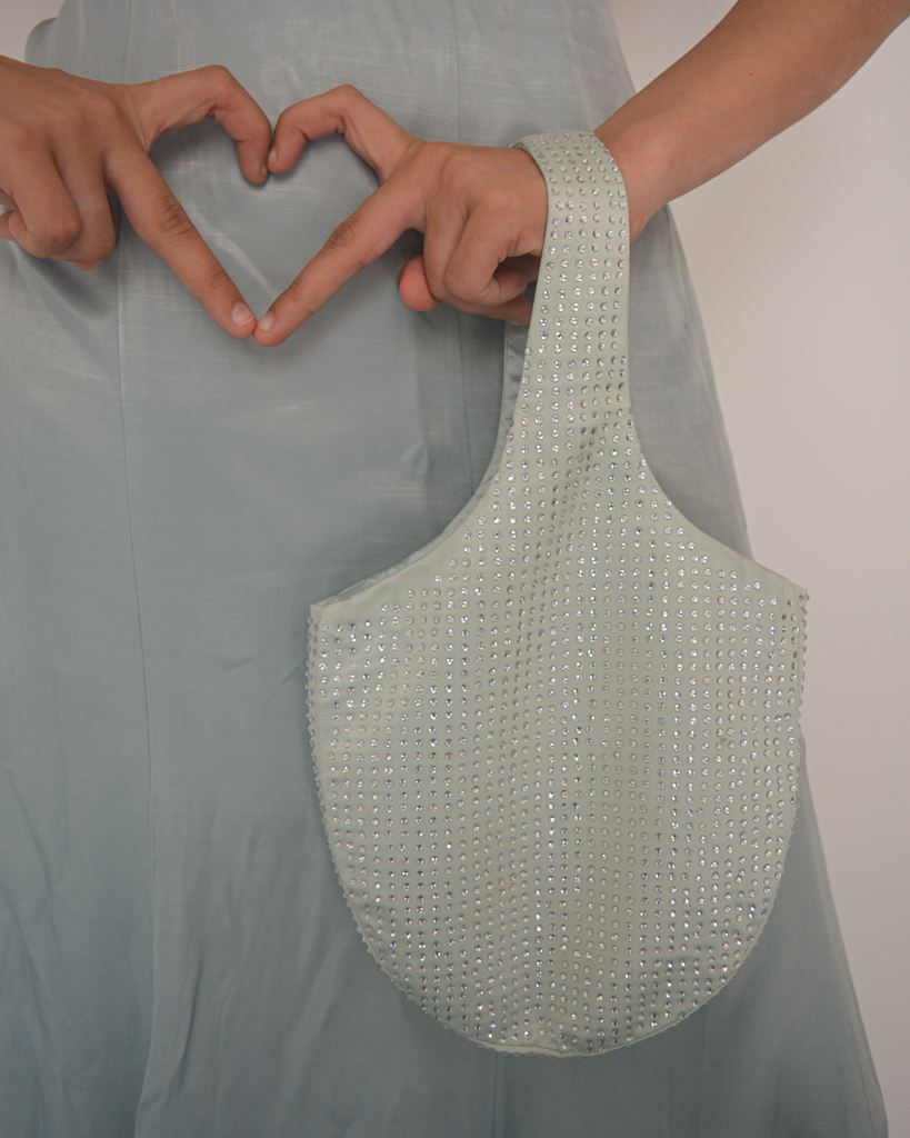 Haze Blue Rhinestone Bag thumbnail 2