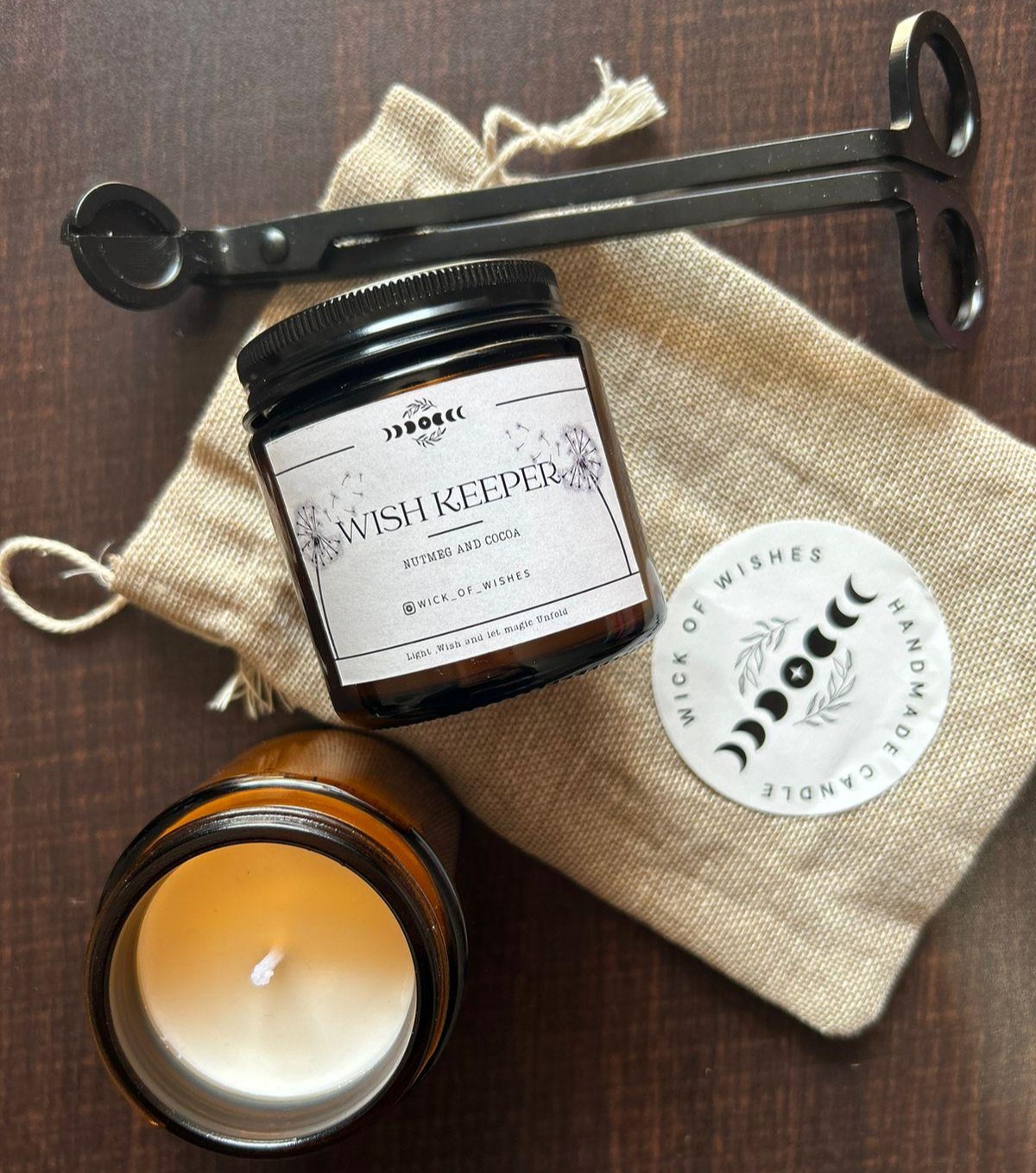 Wish Keeper Candle | Nutmeg & Cocoa | 210 g | Burn Time 24 Hrs thumbnail 4