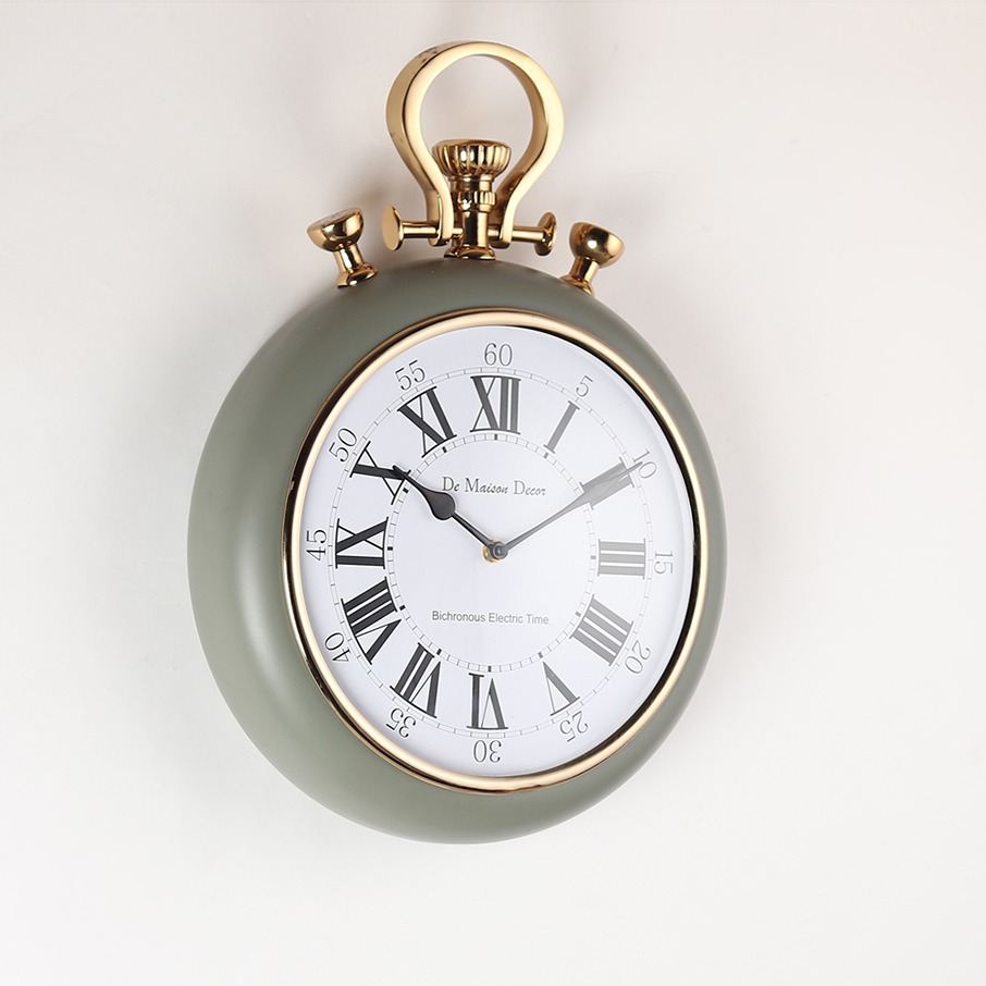 Sullivan - Green & Gold Wall Clock