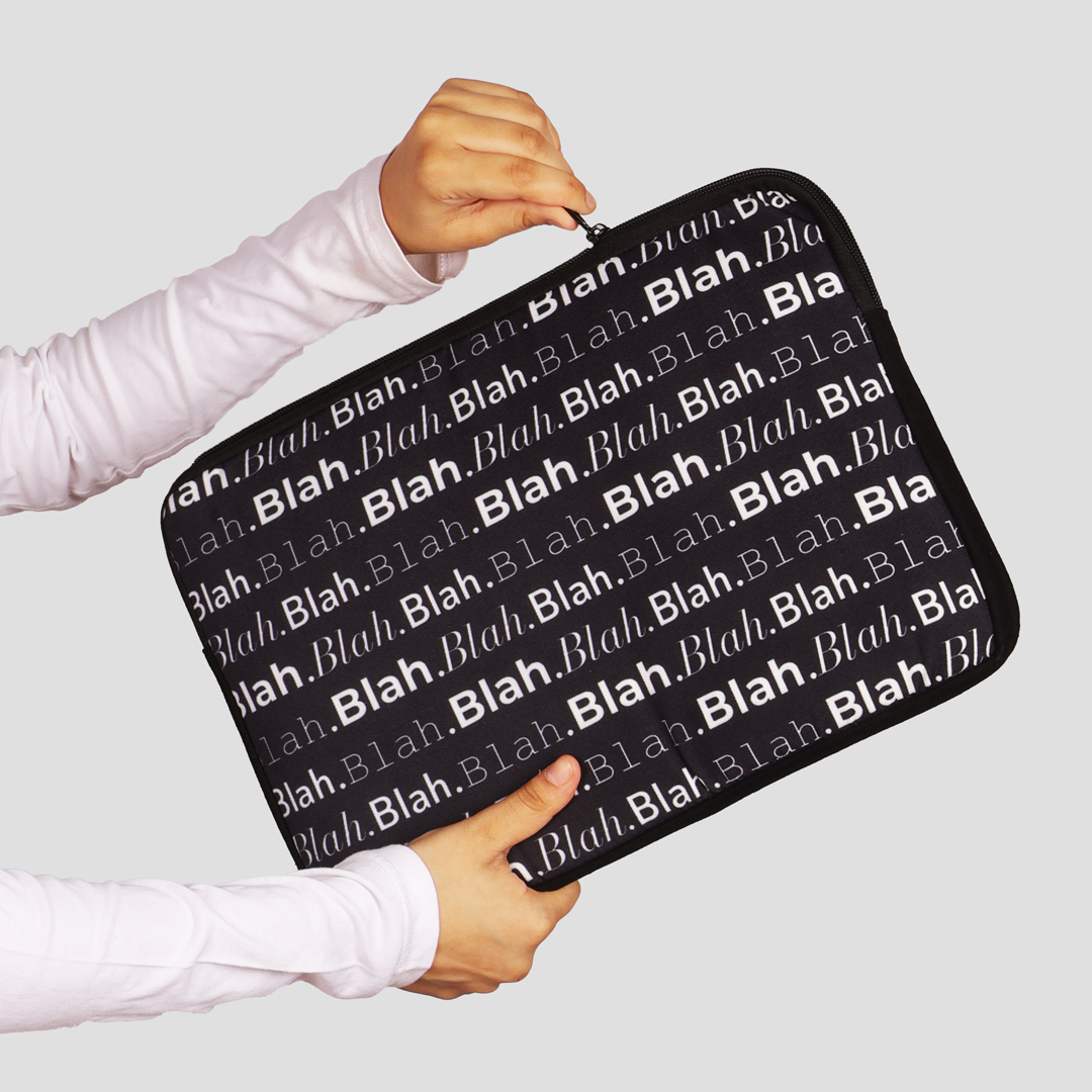 Blah Blah Laptop Sleeve thumbnail 3