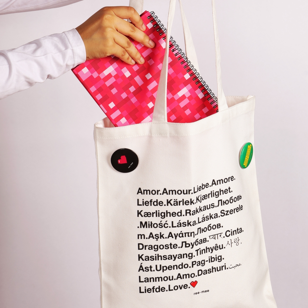 White Tote Bag - All Love - alternate view