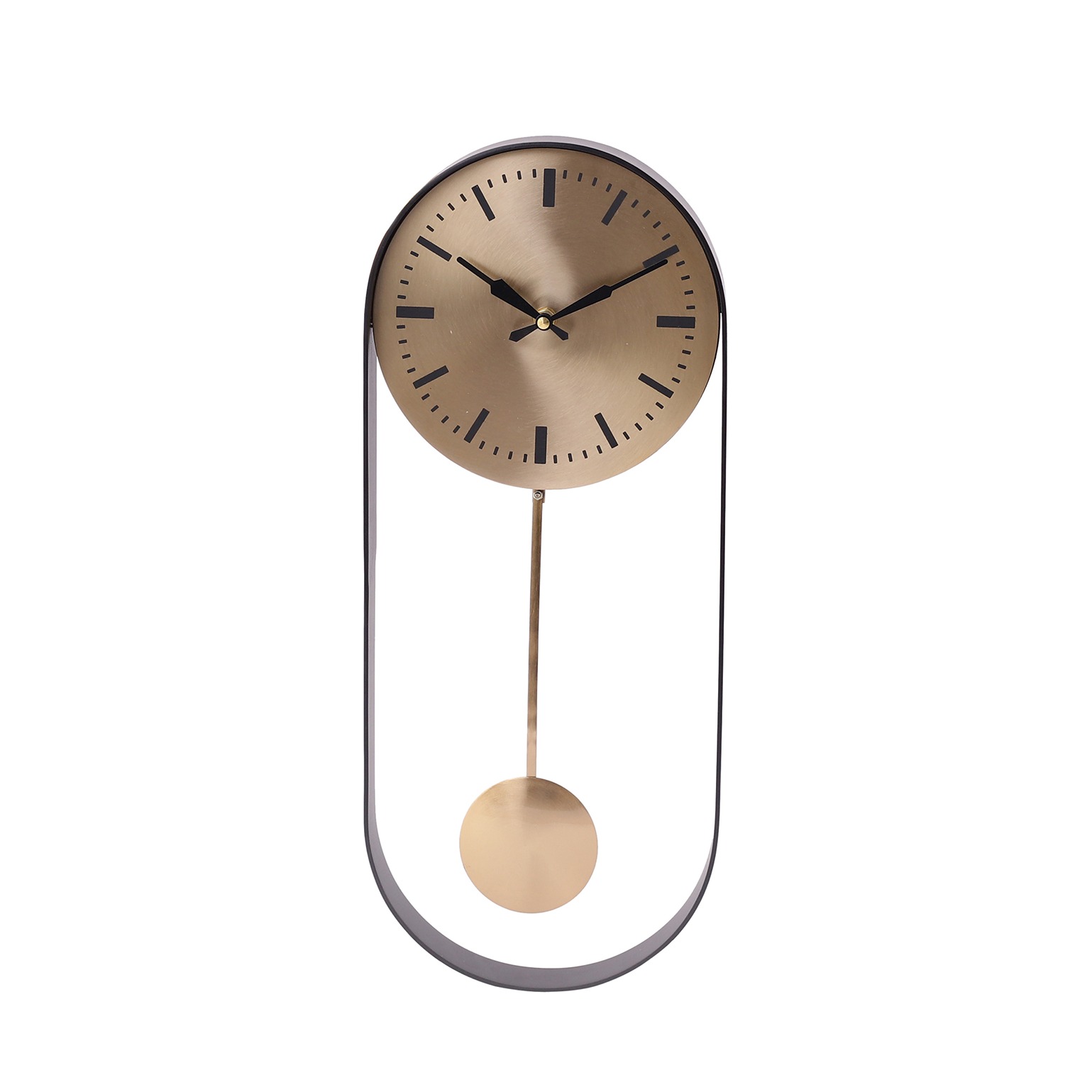 Noir Pendulum Wall Clock with Black Frame thumbnail 3