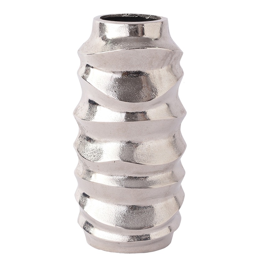 Mila Wave Silver Vase thumbnail 2