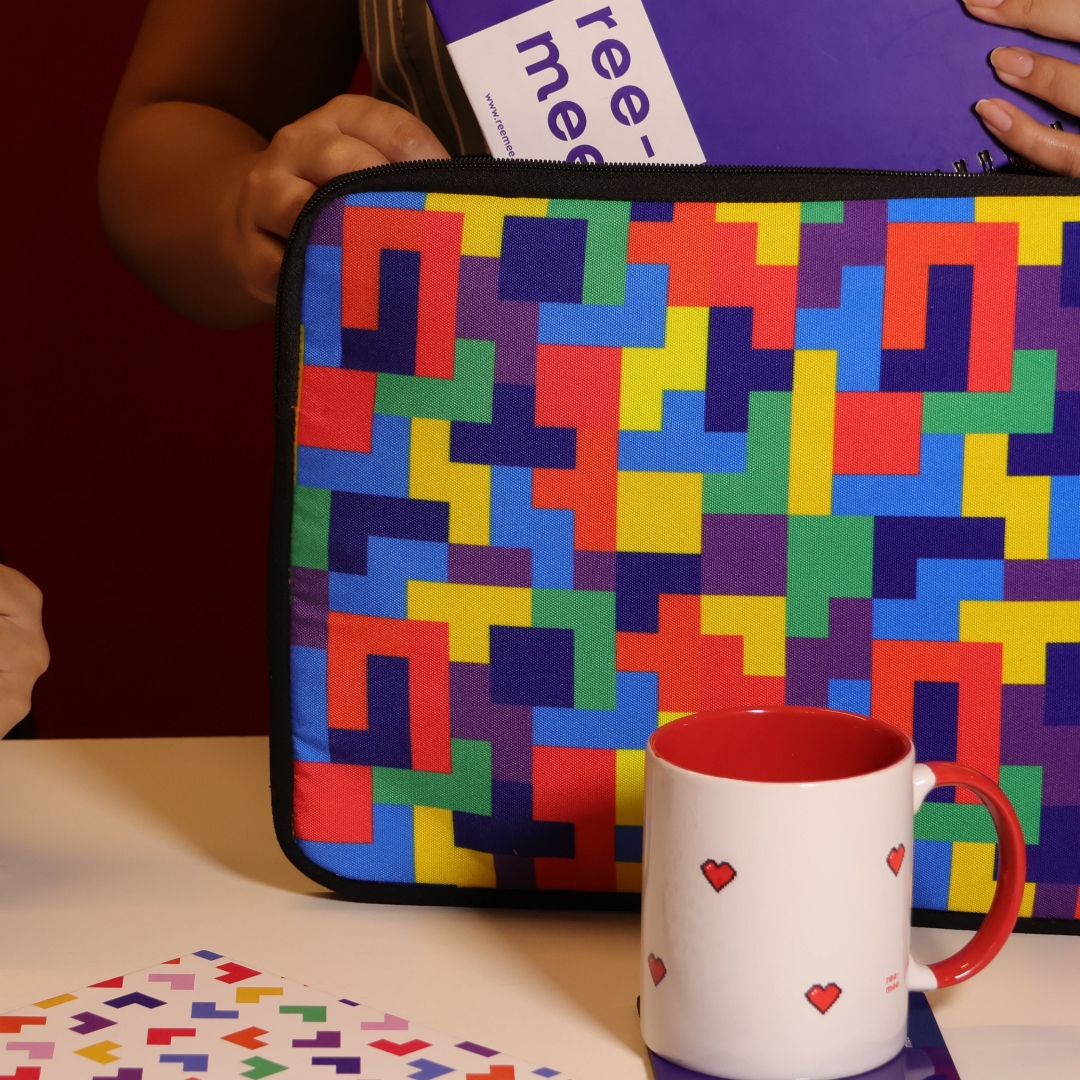 Colourful Bricks Laptop Sleeve thumbnail 3