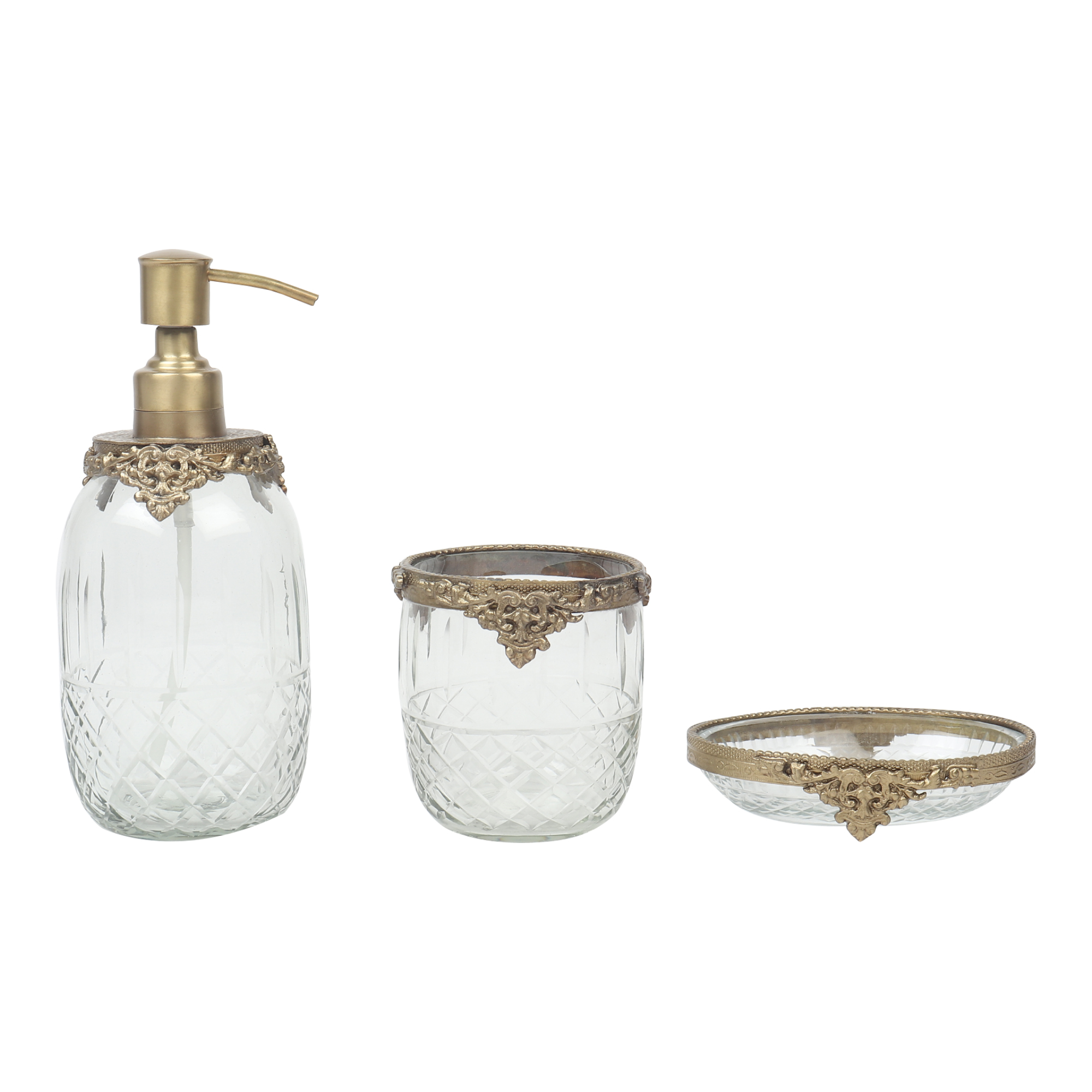 Regal Brass Accents Bathroom Set in Antique Gold Finish thumbnail 3