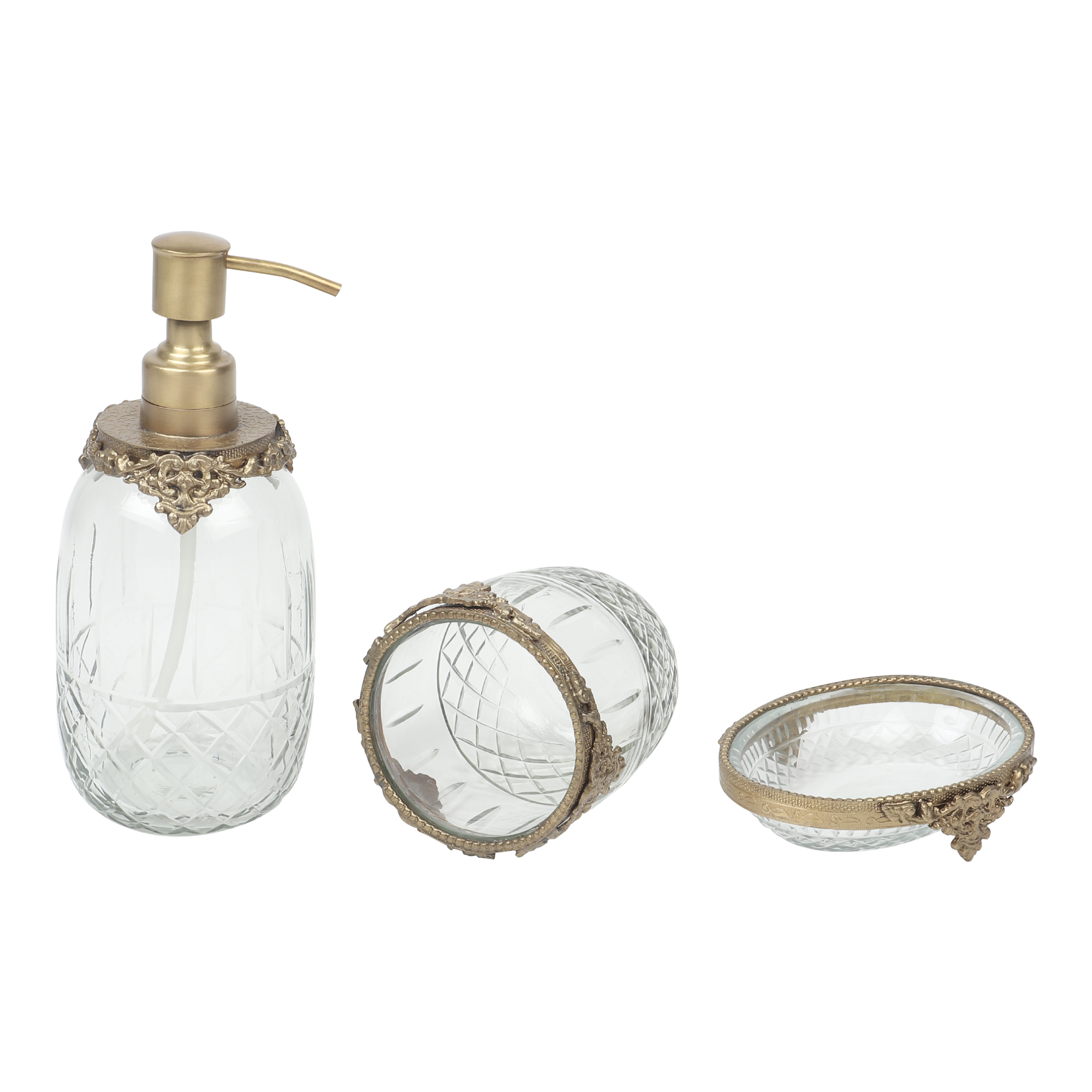 Regal Brass Accents Bathroom Set in Antique Gold Finish thumbnail 4