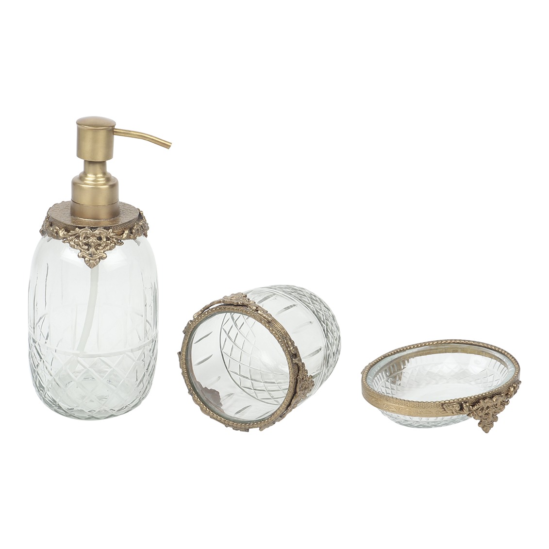 Regal Brass Accents Bathroom Set in Antique Gold Finish thumbnail 4