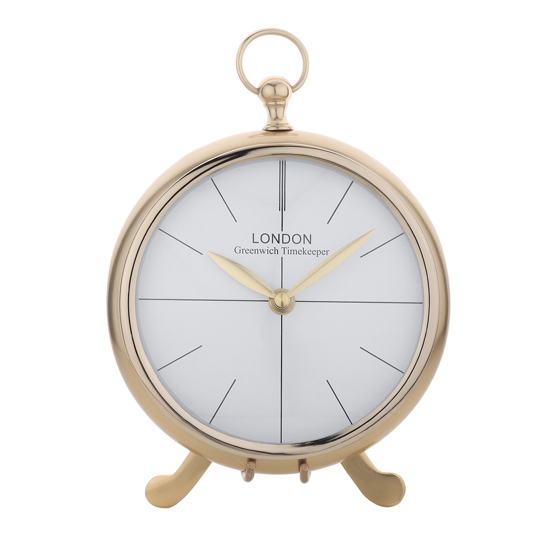 Regal Standpoint Table Clock - Gold thumbnail 2