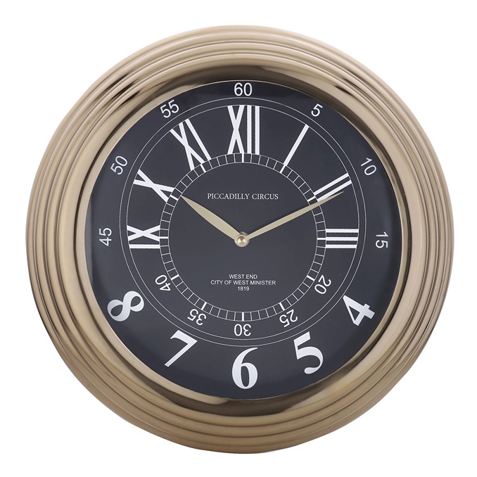 Gilded Ecliptic Wall Clock - alternate view