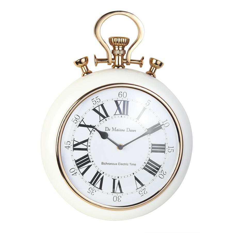 Sullivan - White & Gold Wall Clock - alternate view