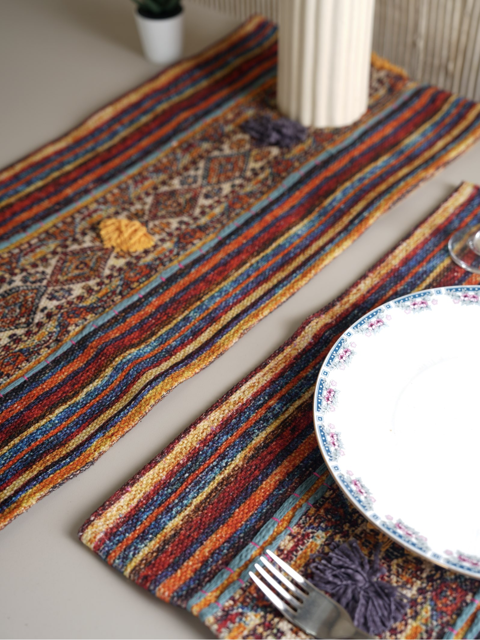 Luminious Lace Table Runner ( 30 x 180 cms) - alternate view