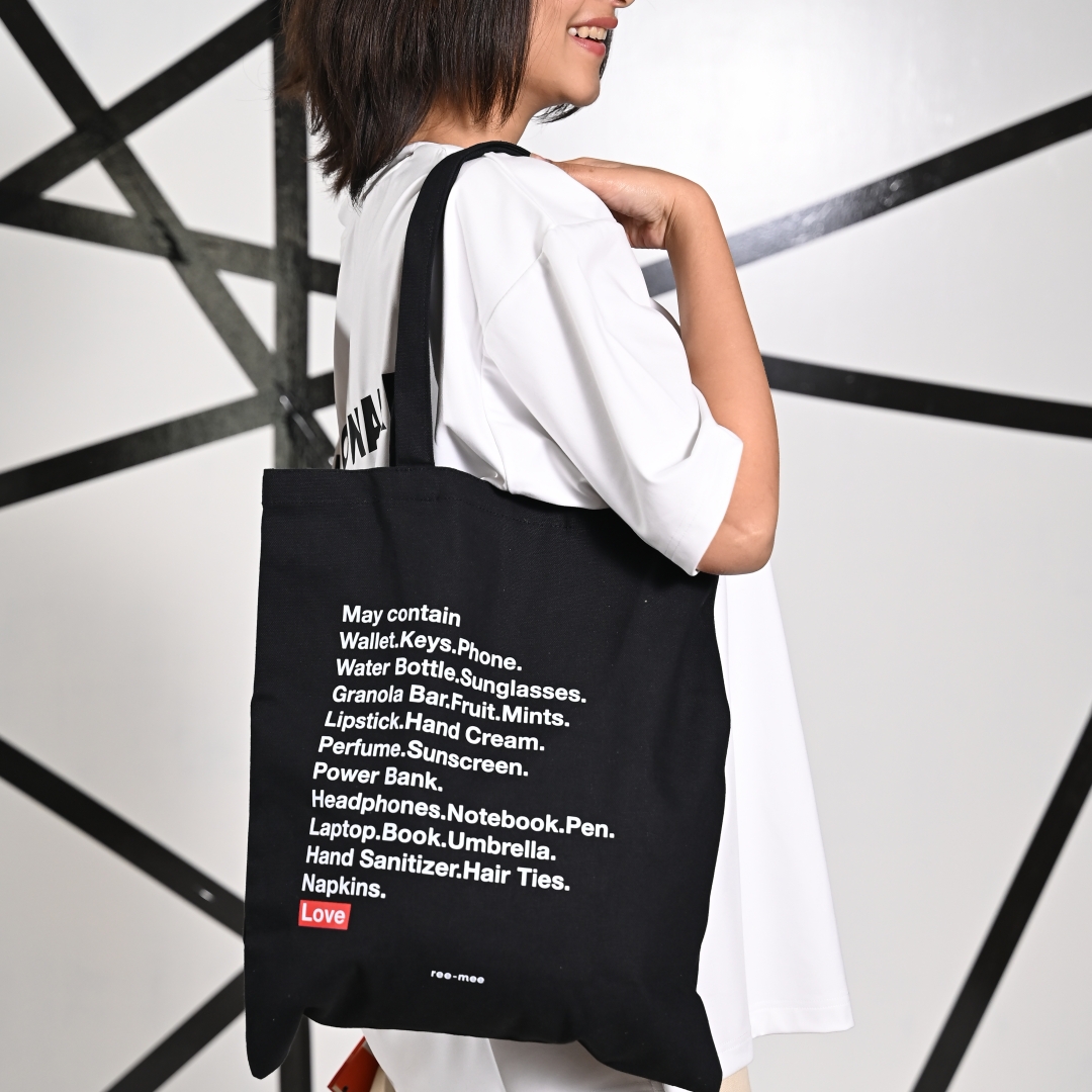 Black Canvas Tote Bag - May Contain Things thumbnail 3