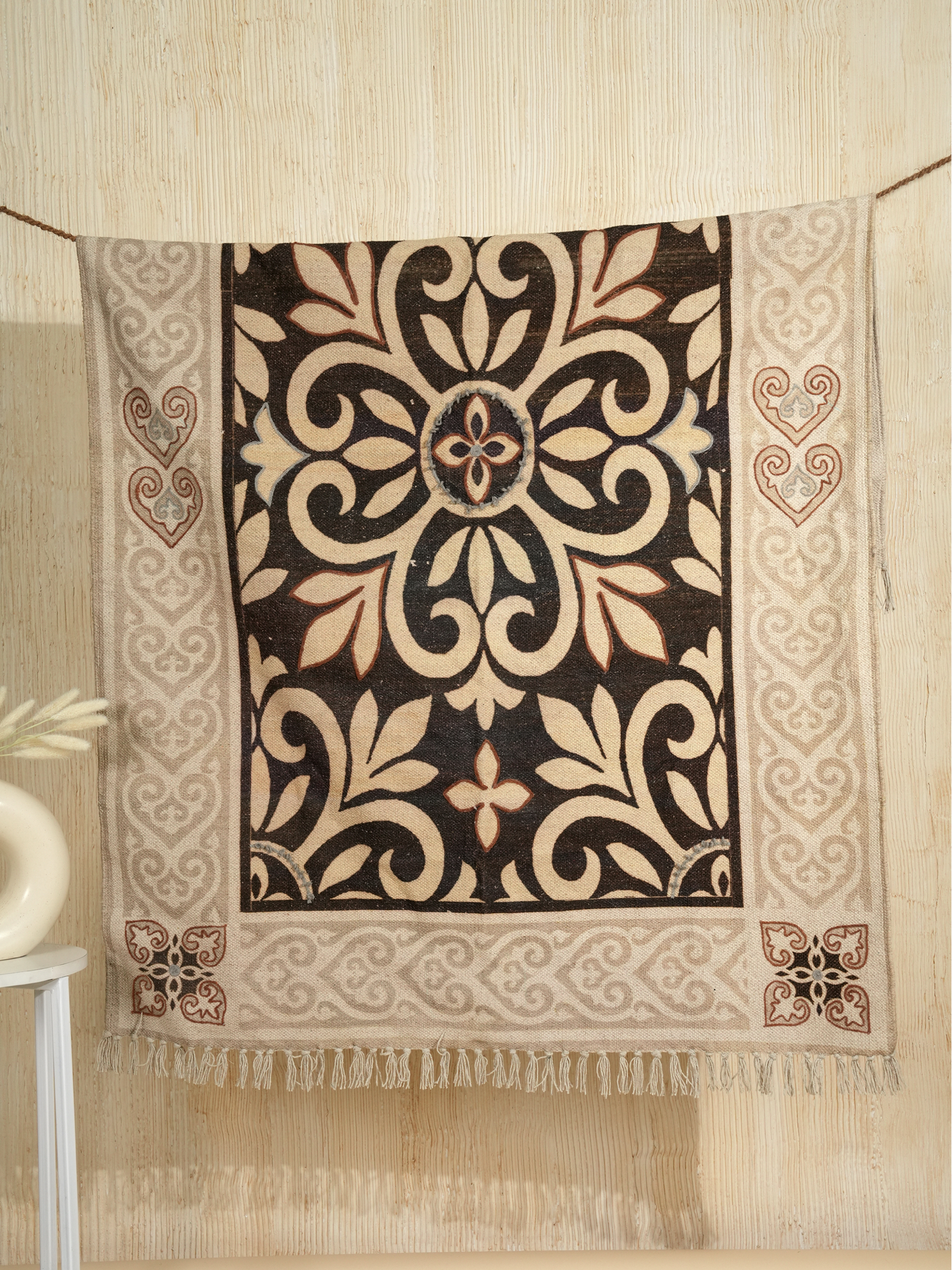 Moroccan Melody Embroidered  Rug thumbnail 1