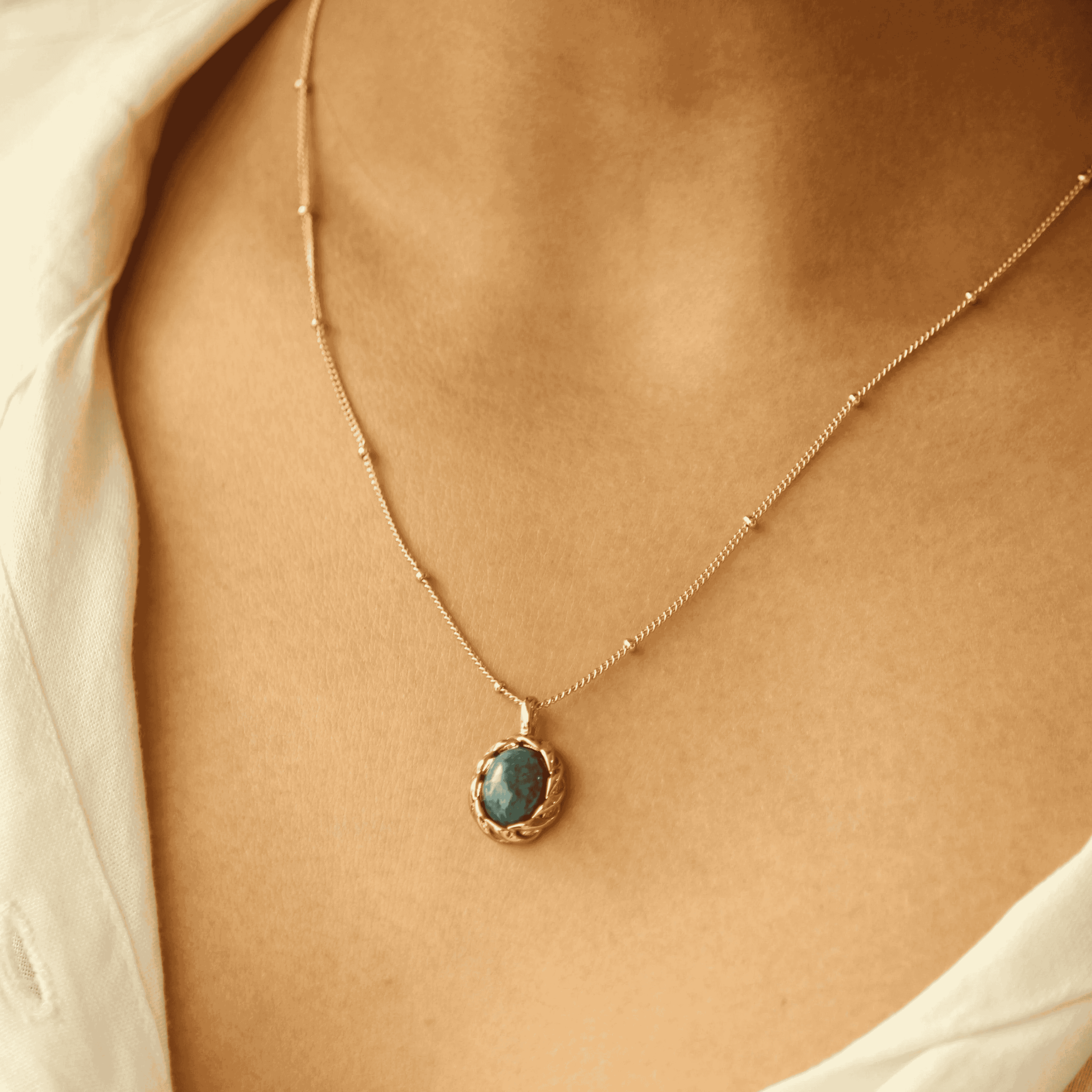 Opal Peacock Necklace - alternate view