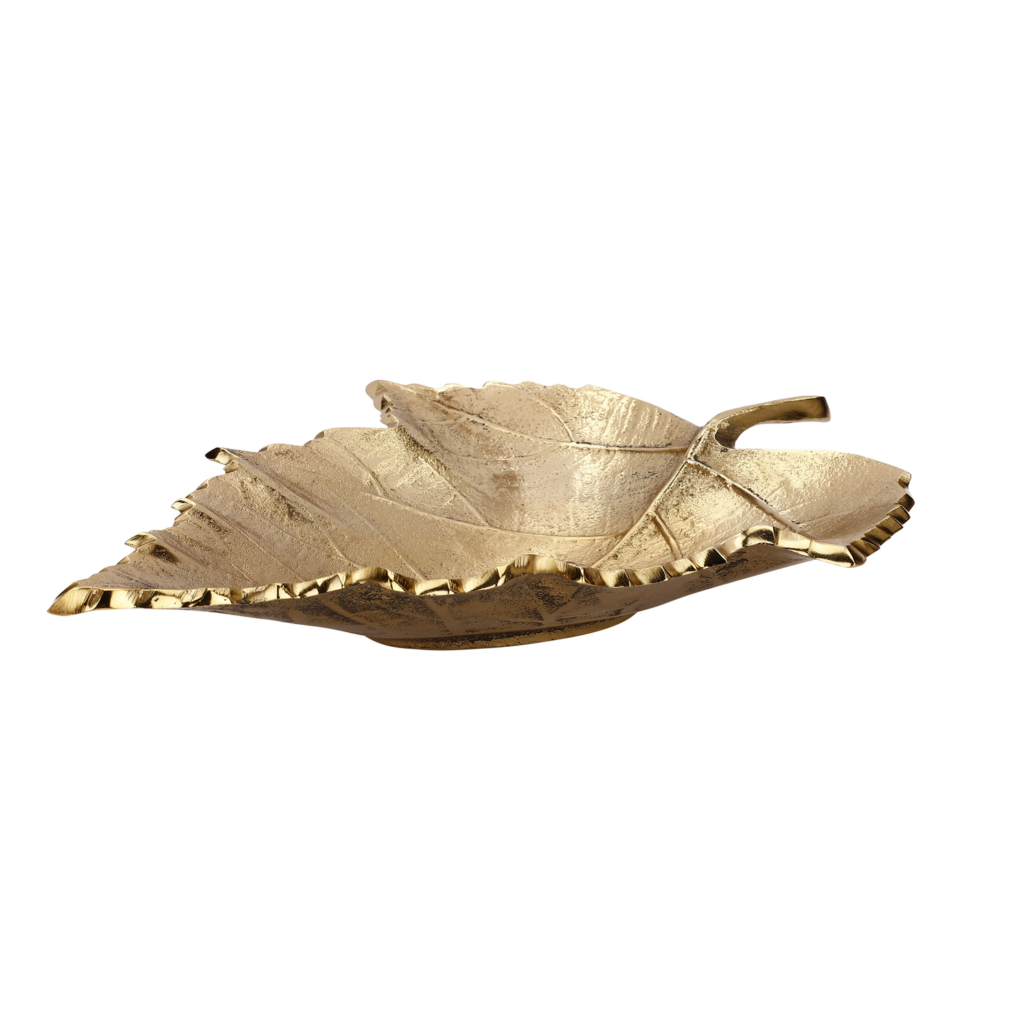 Gold Serving Tray Platter | - Maple Leaf thumbnail 4