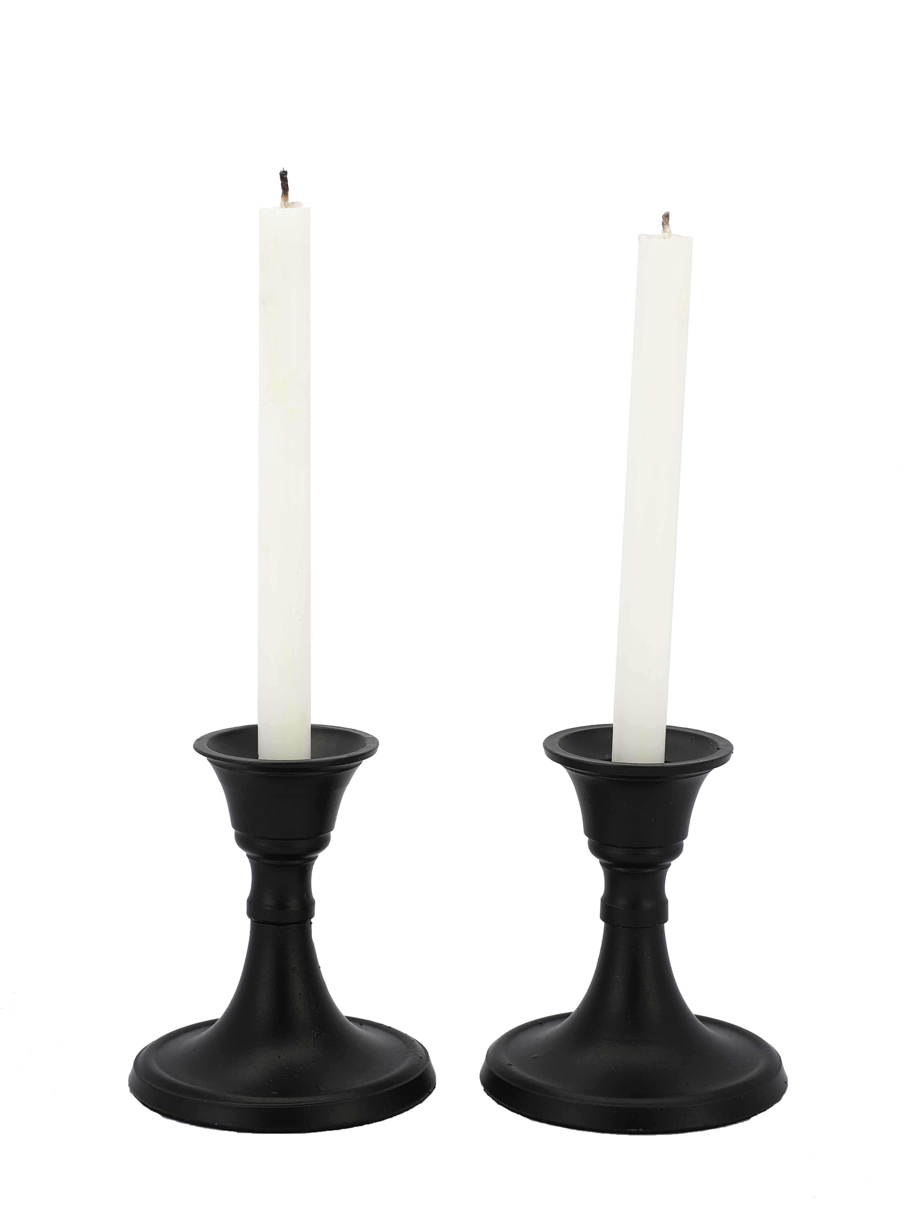 Metal Taper Candle Holder | Set of 2 - Black thumbnail 3