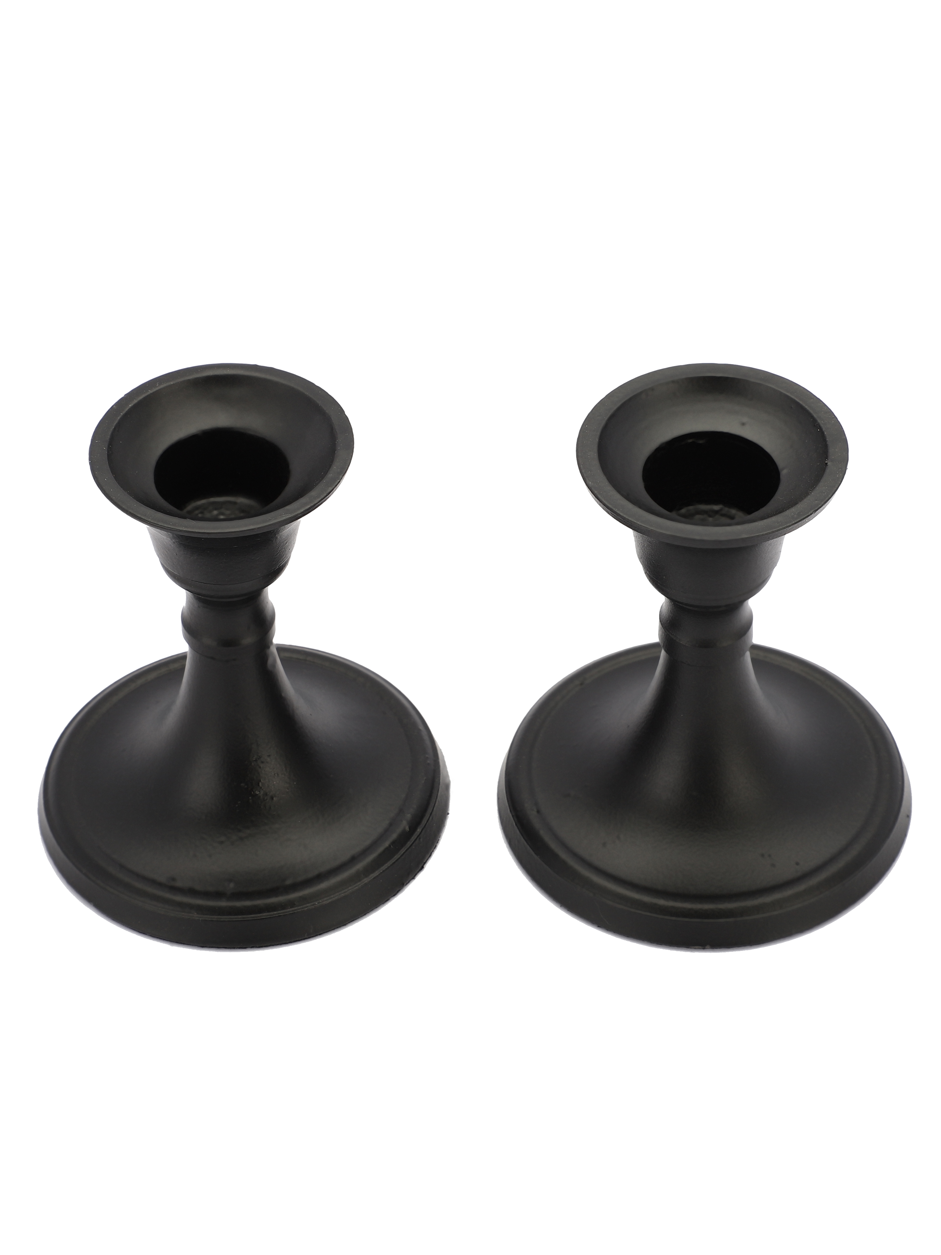 Metal Taper Candle Holder | Set of 2 - Black thumbnail 4