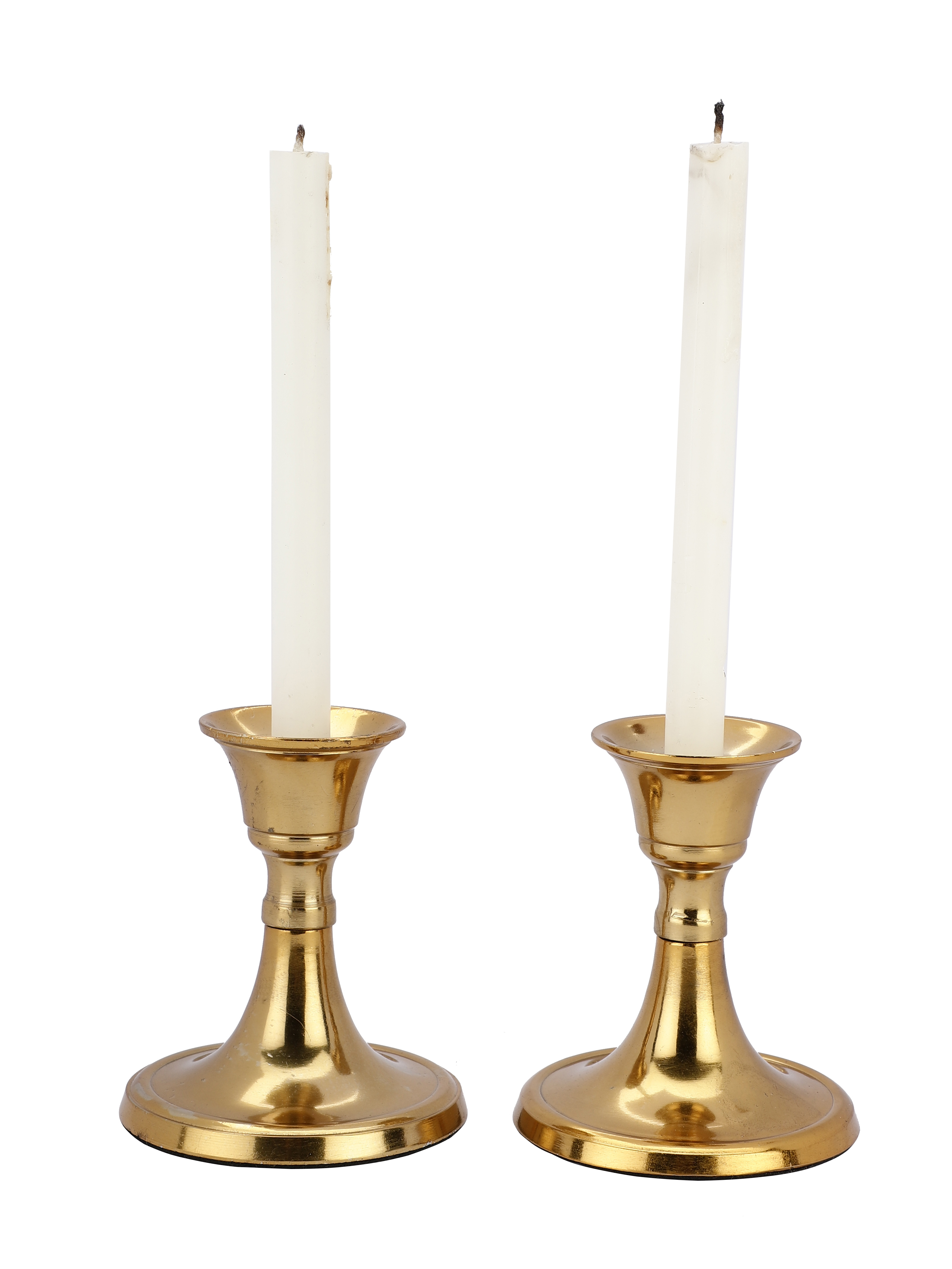Metal Taper Candle Holder | Set of 2 - Gold thumbnail 4
