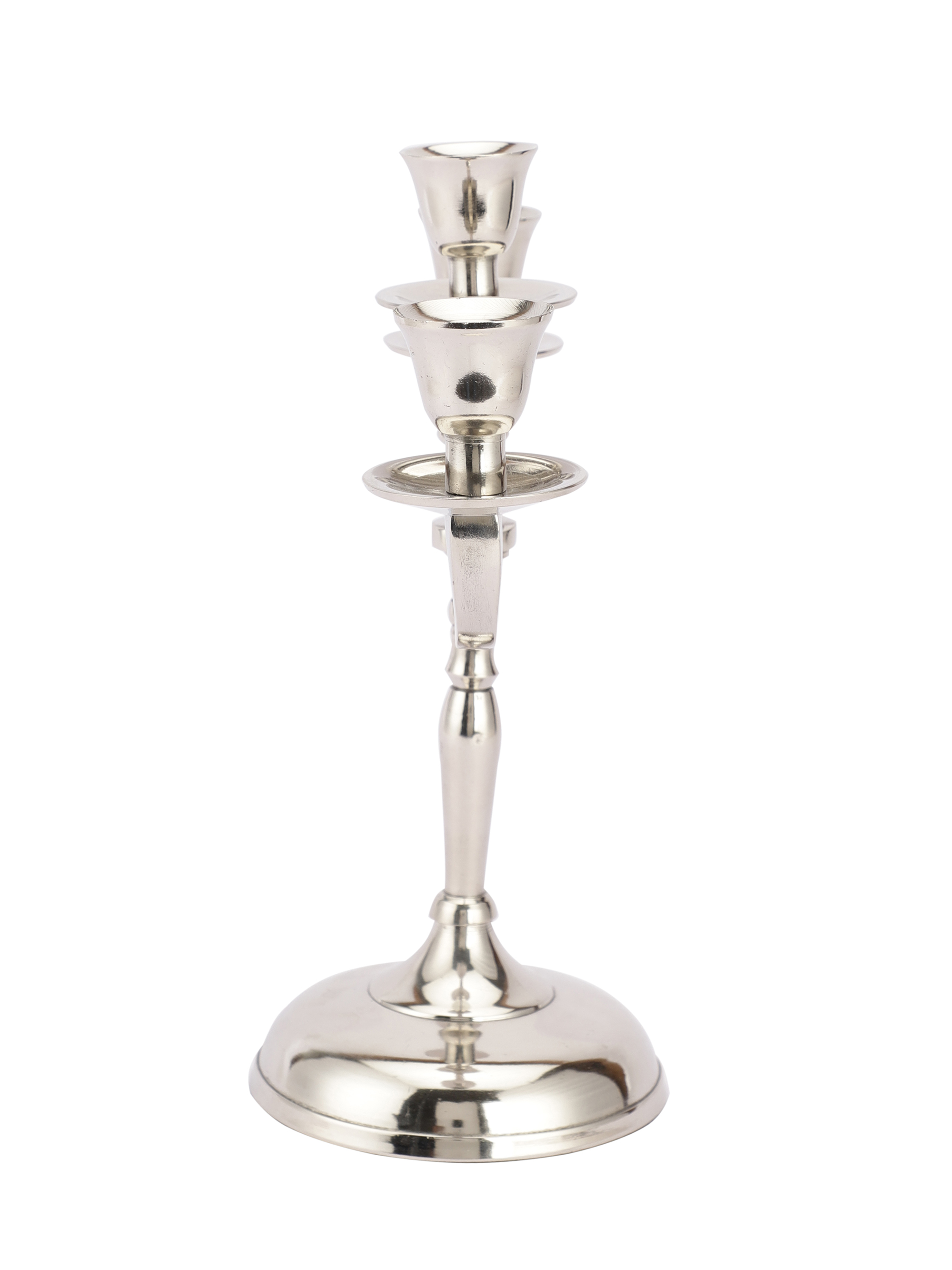 Metal Candelabra Candle sticks Holder - Nickel thumbnail 4
