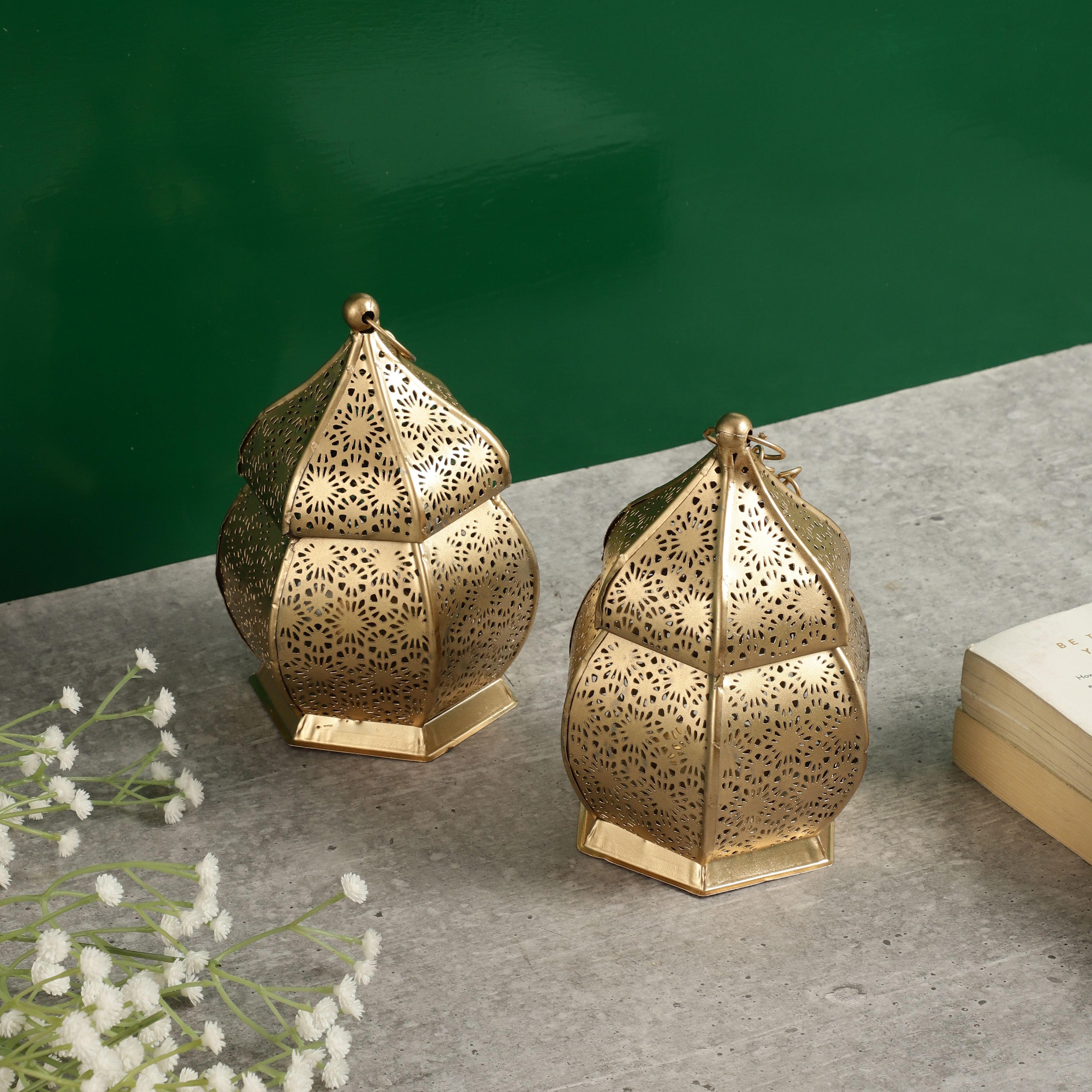 Unique Moroccan Lantern Candle Holder | Set of 2 thumbnail 1